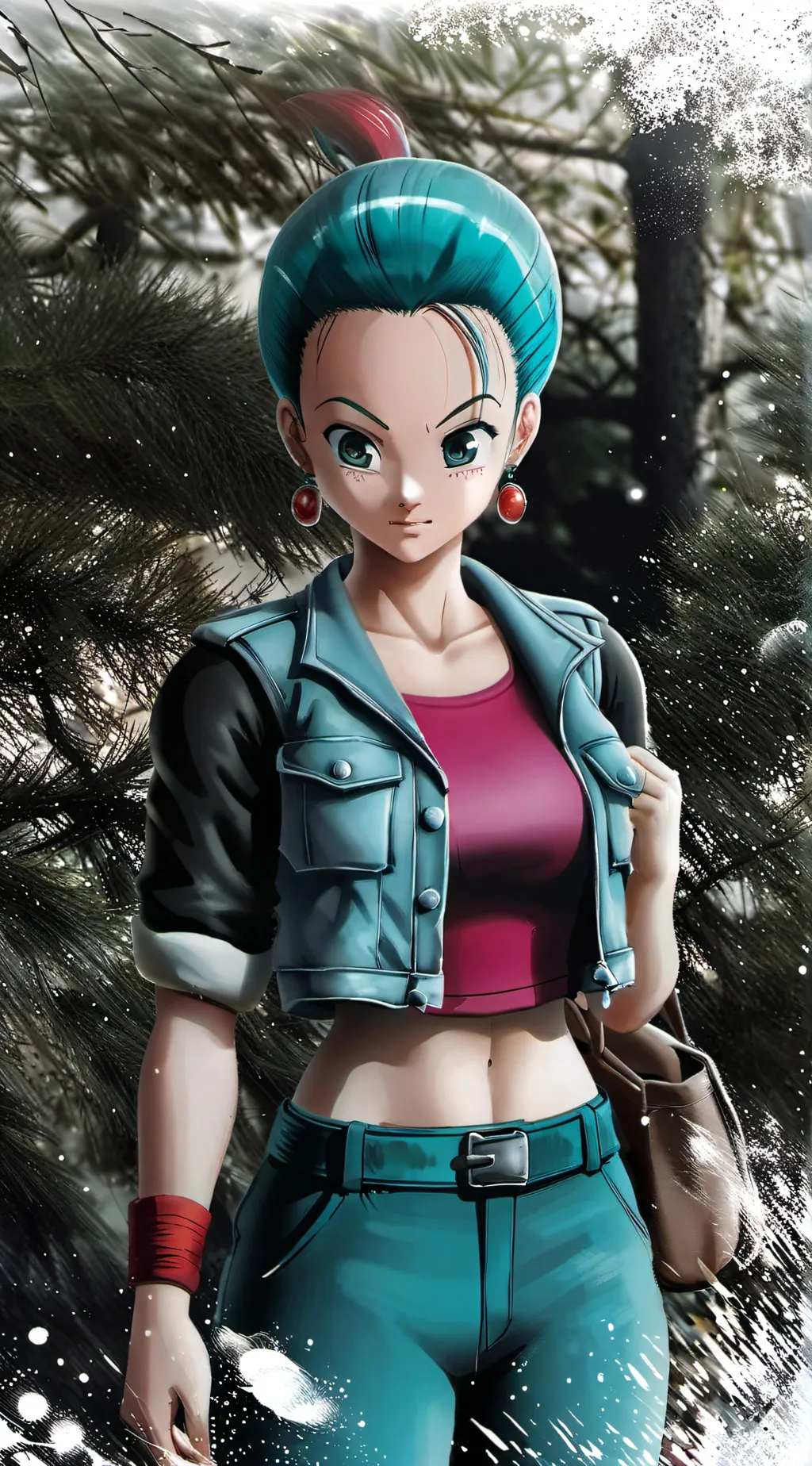 ai character: BULMA  background