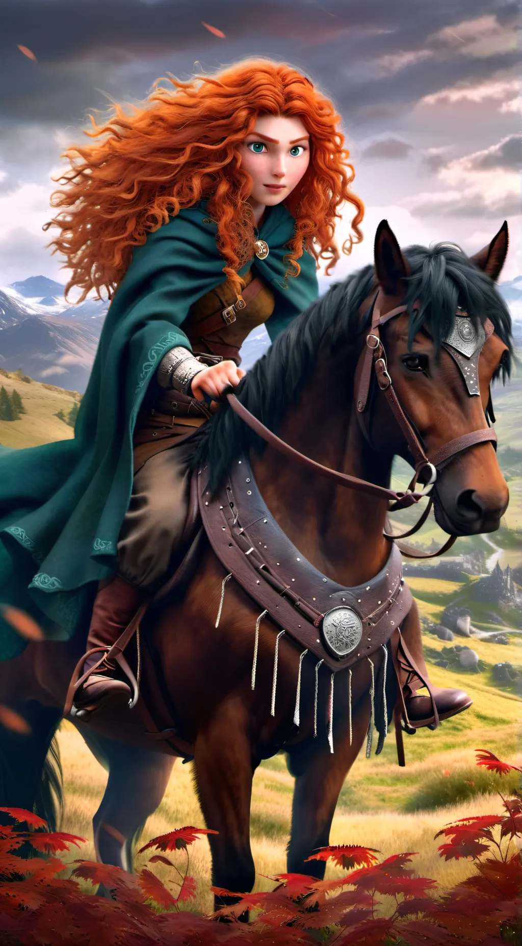 ai character: Brave(Your Merida) background