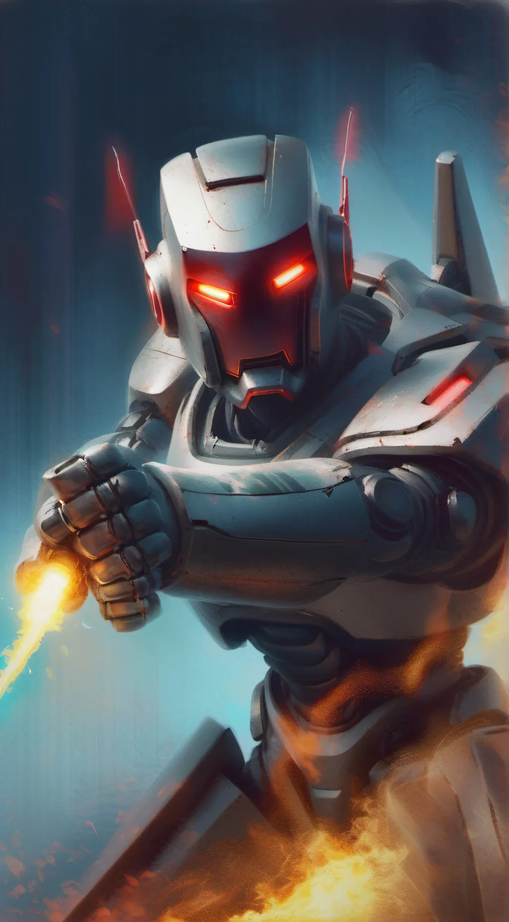 ai character: Robot hunter background