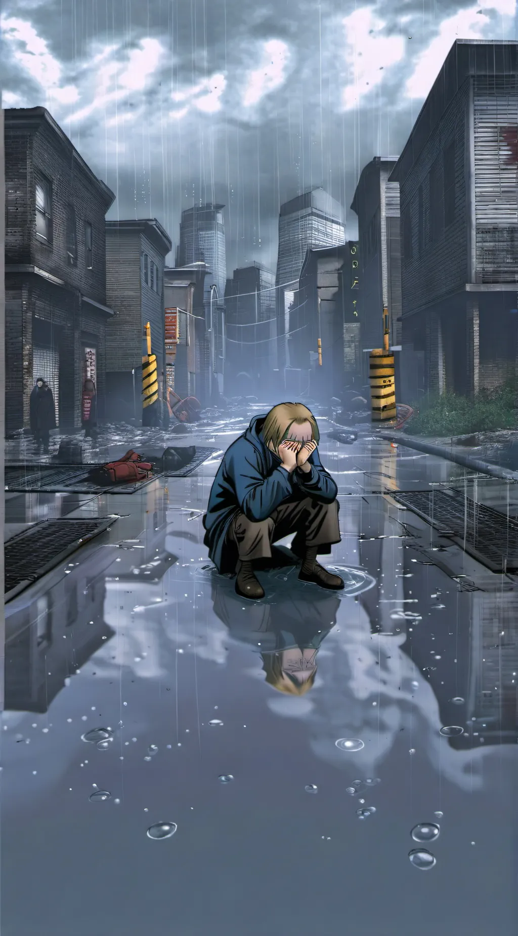 ai character: Crying child V2. background