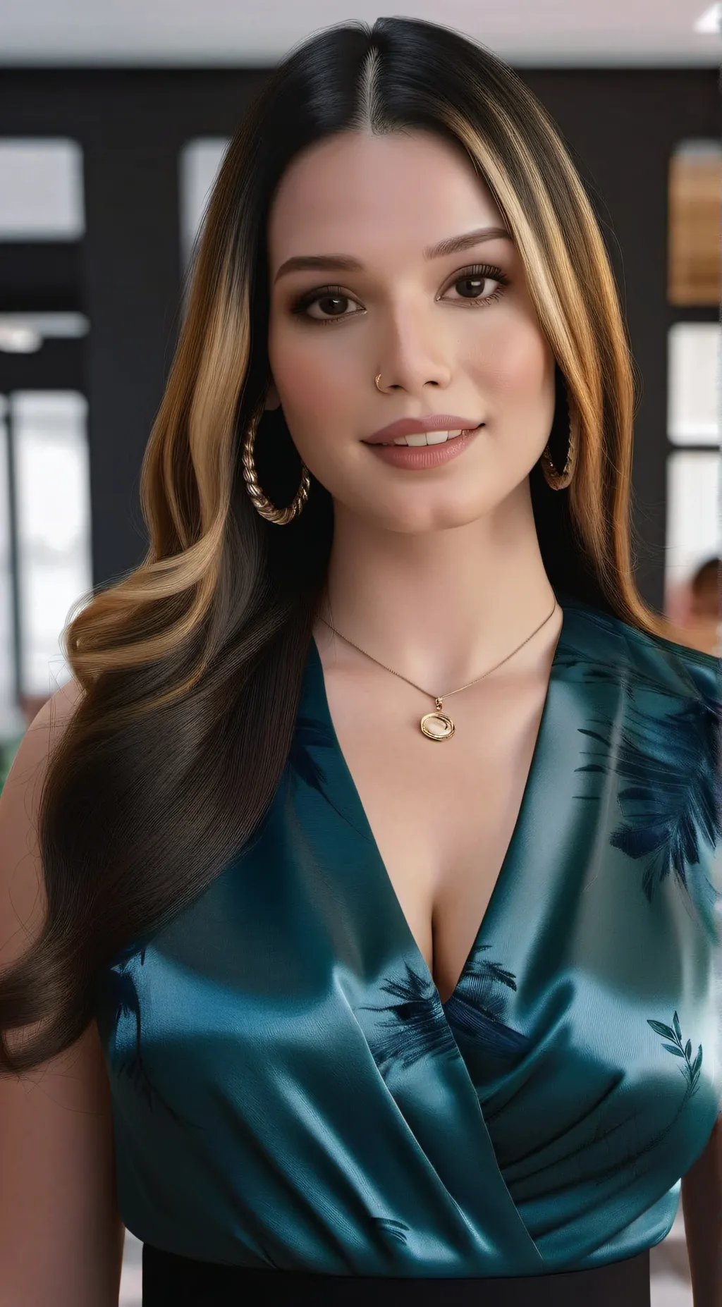ai character: Bruna Gomes  background