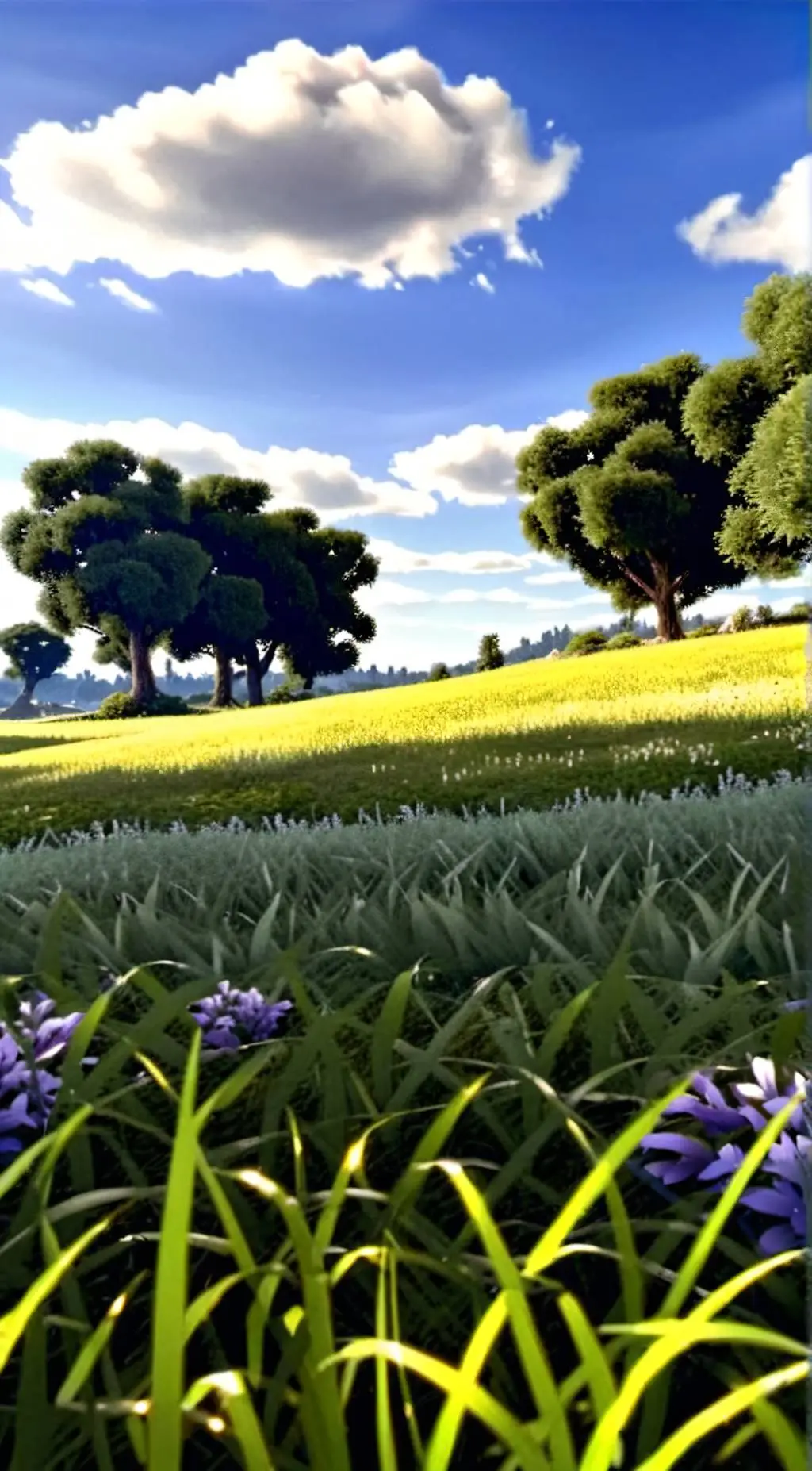 ai character: ROASTING GRASS background