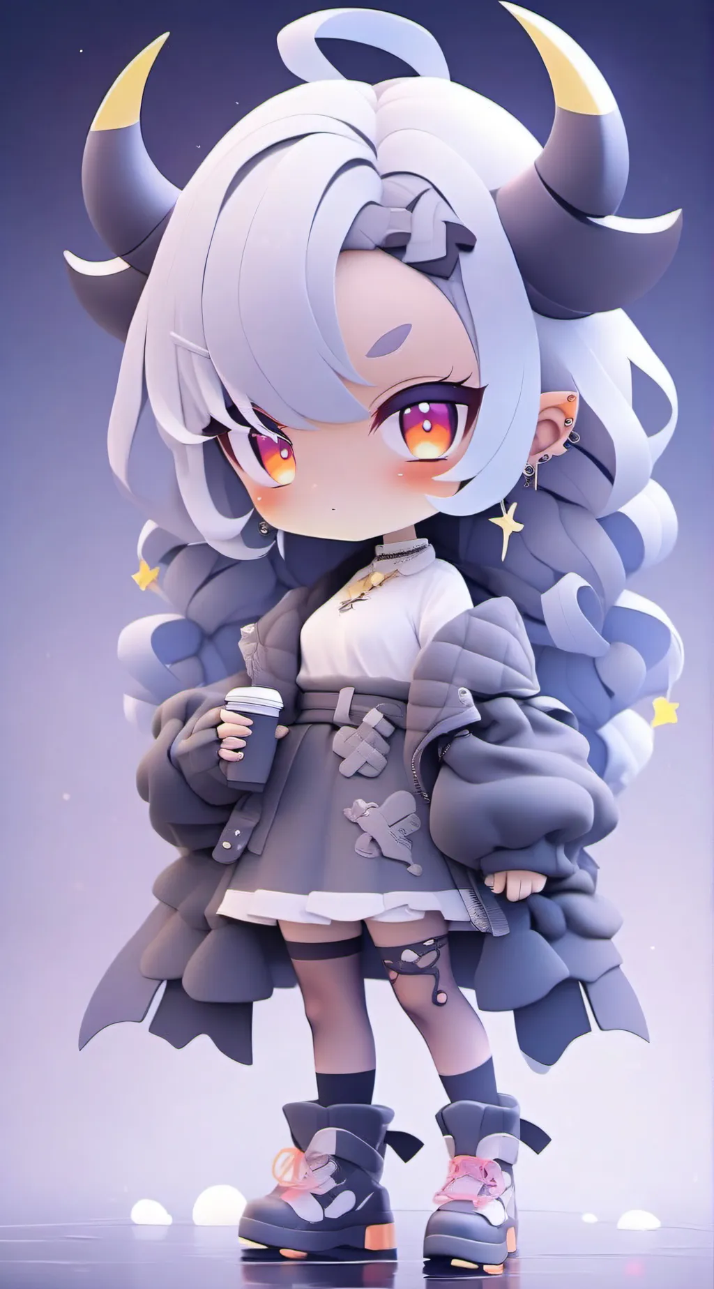 ai character: black the blob background
