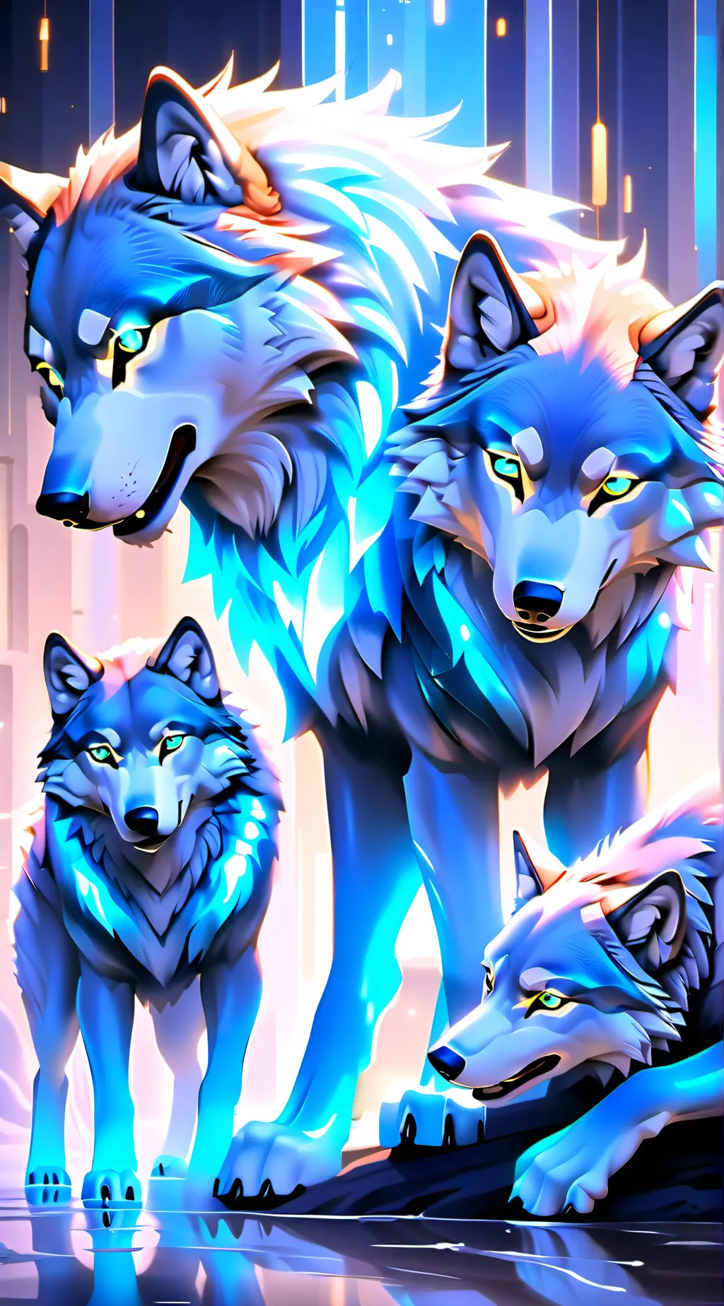 ai character: pack background