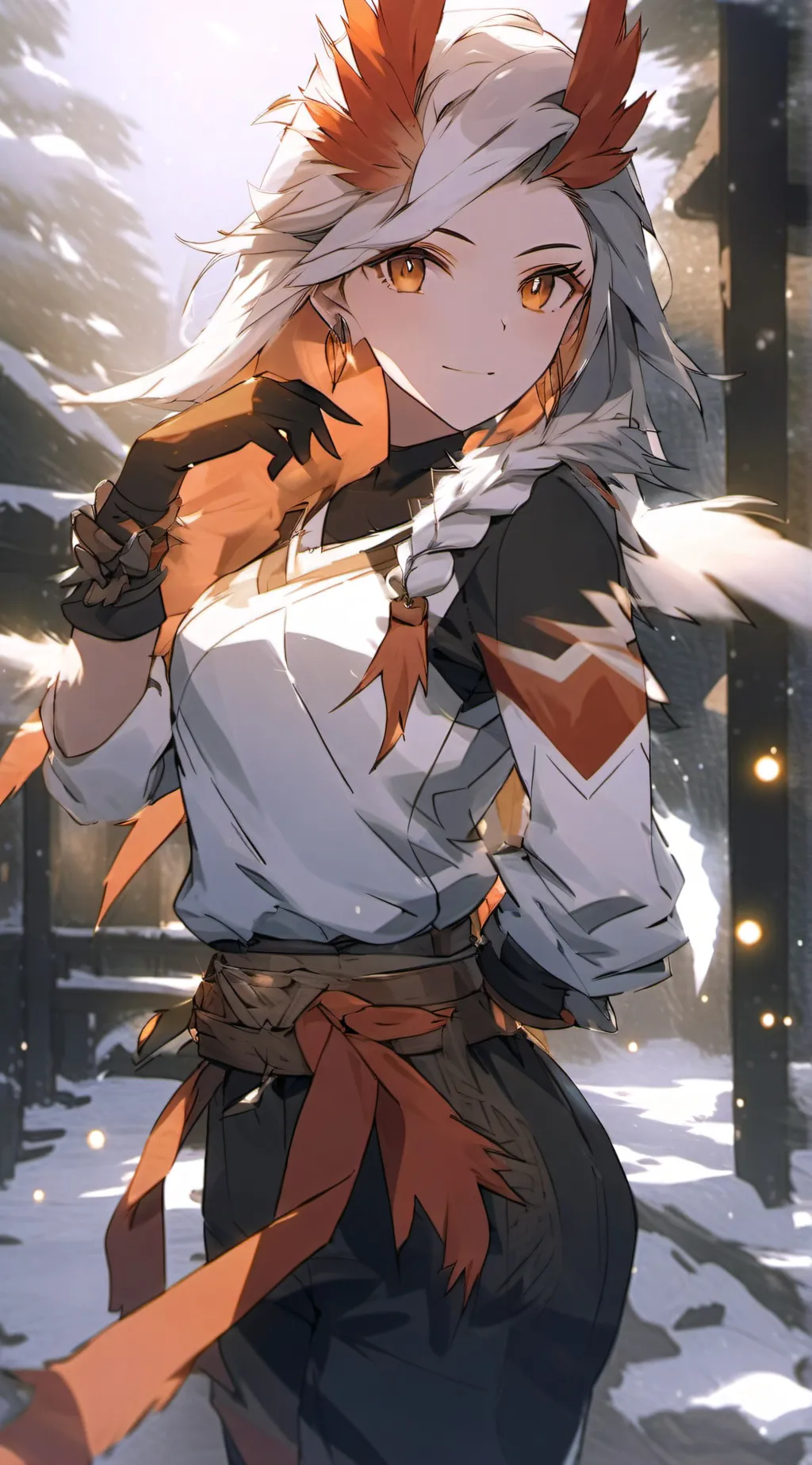 ai character: Blaziken background