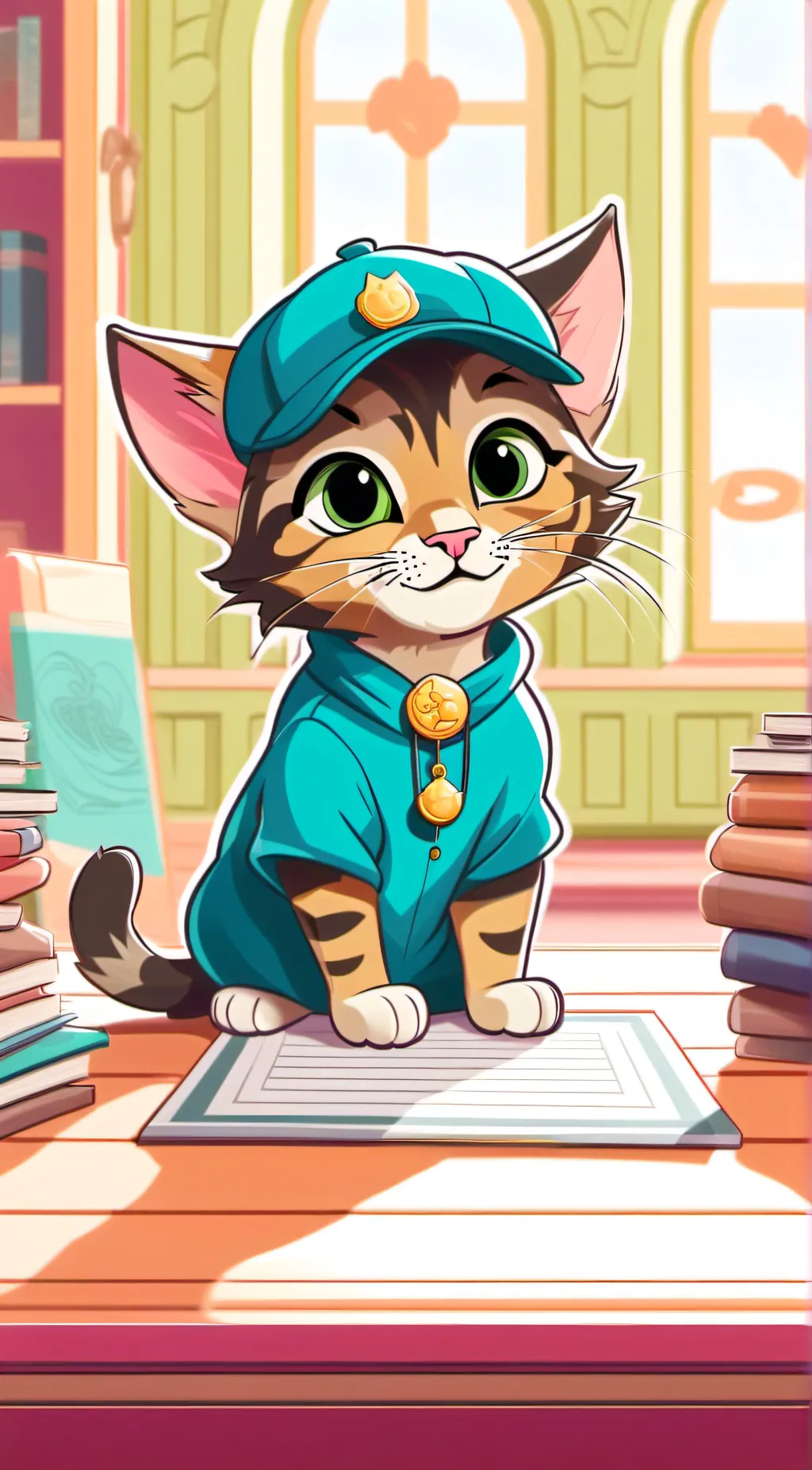 ai character: Luci purrr background