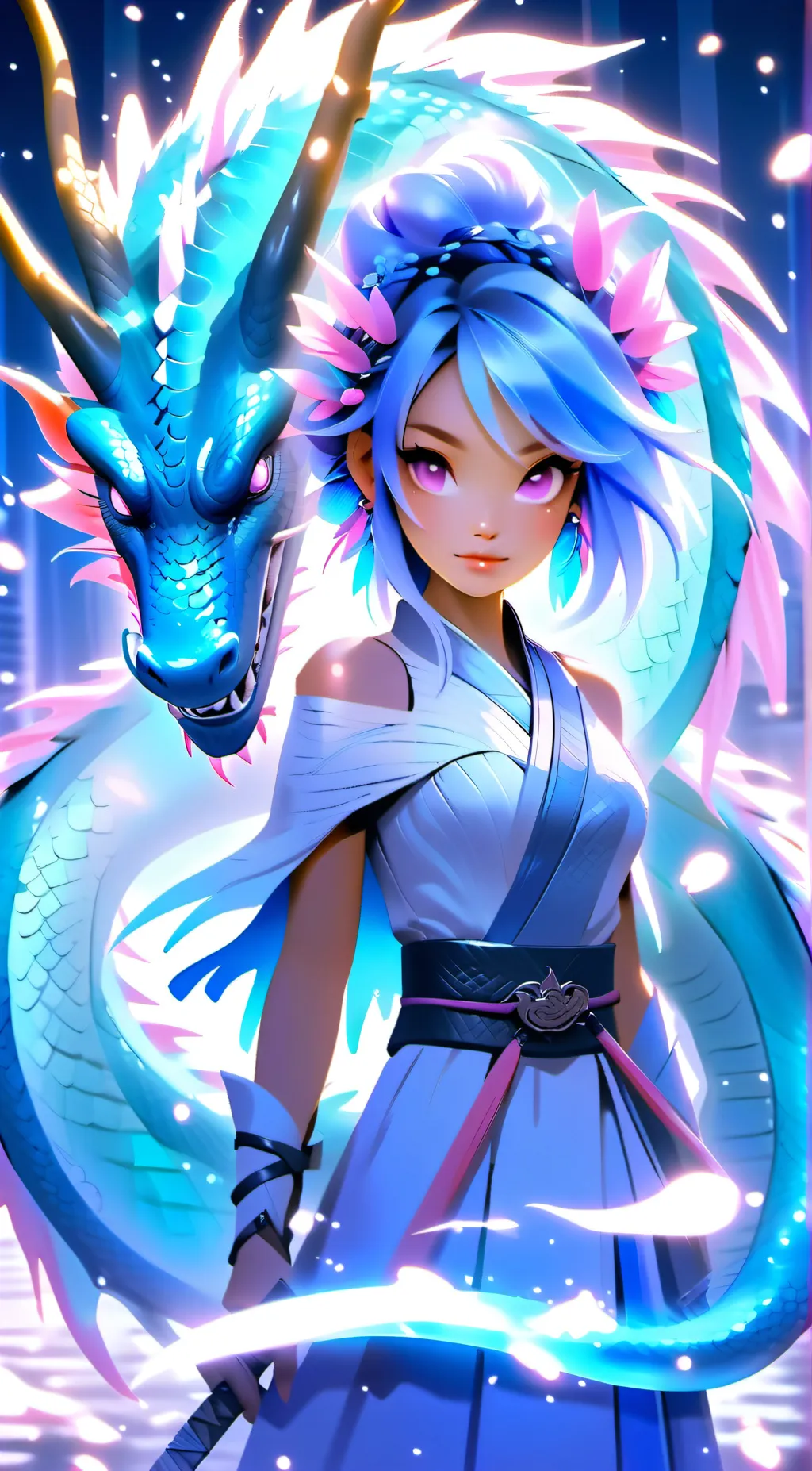 ai character: demon slayer  background