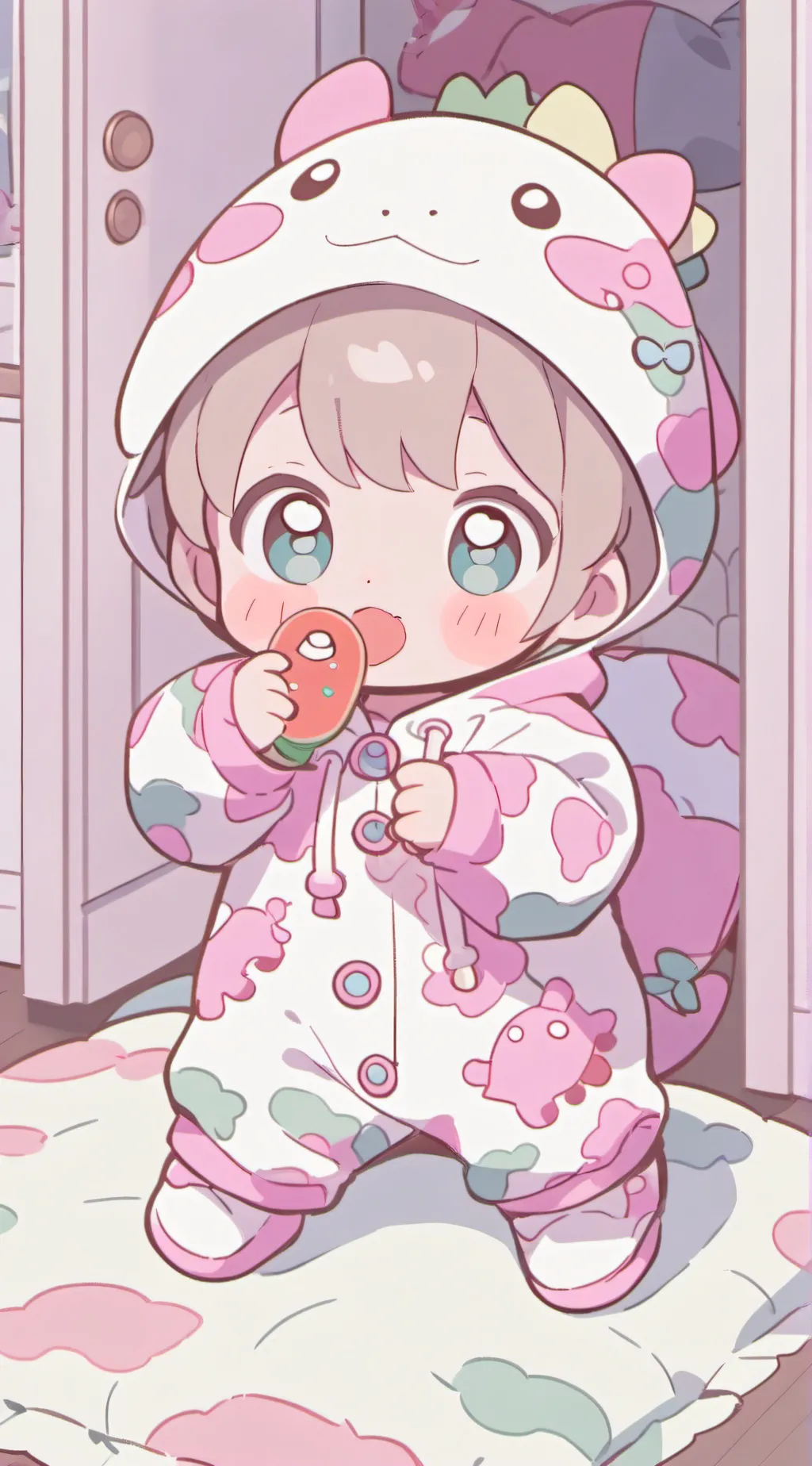 ai character: Girl toddler:3 background
