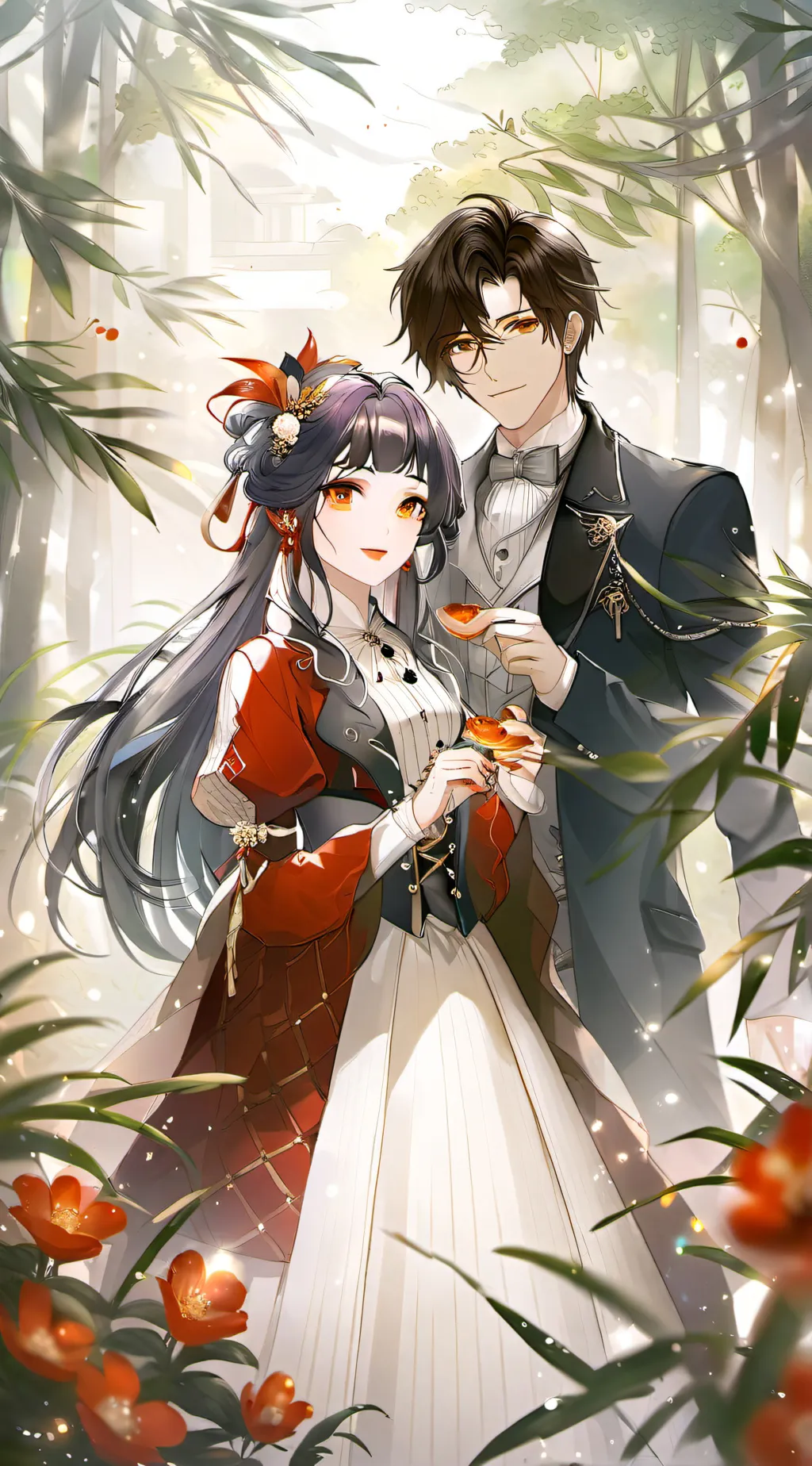 ai character: twin flames background