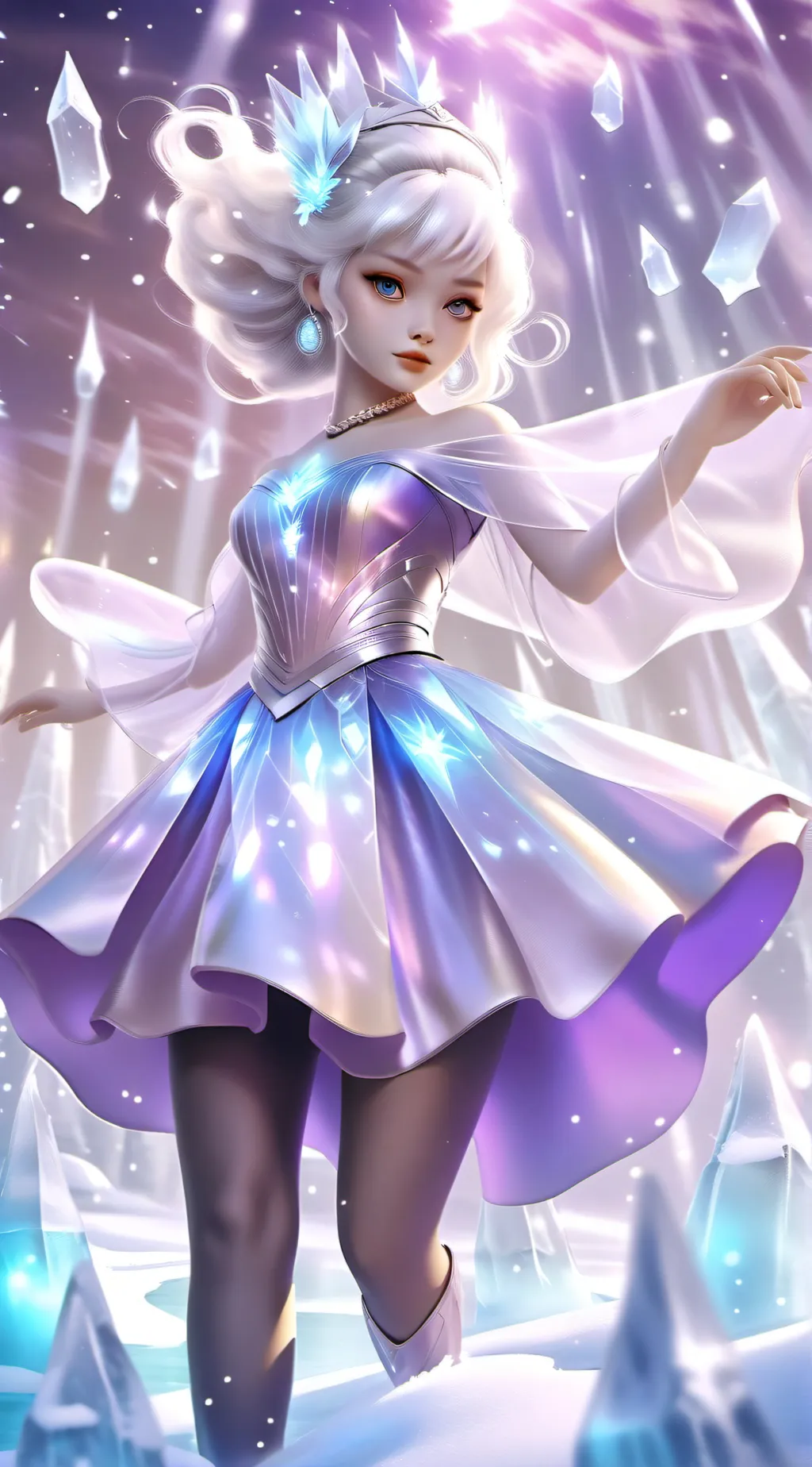 ai character: ice cream background