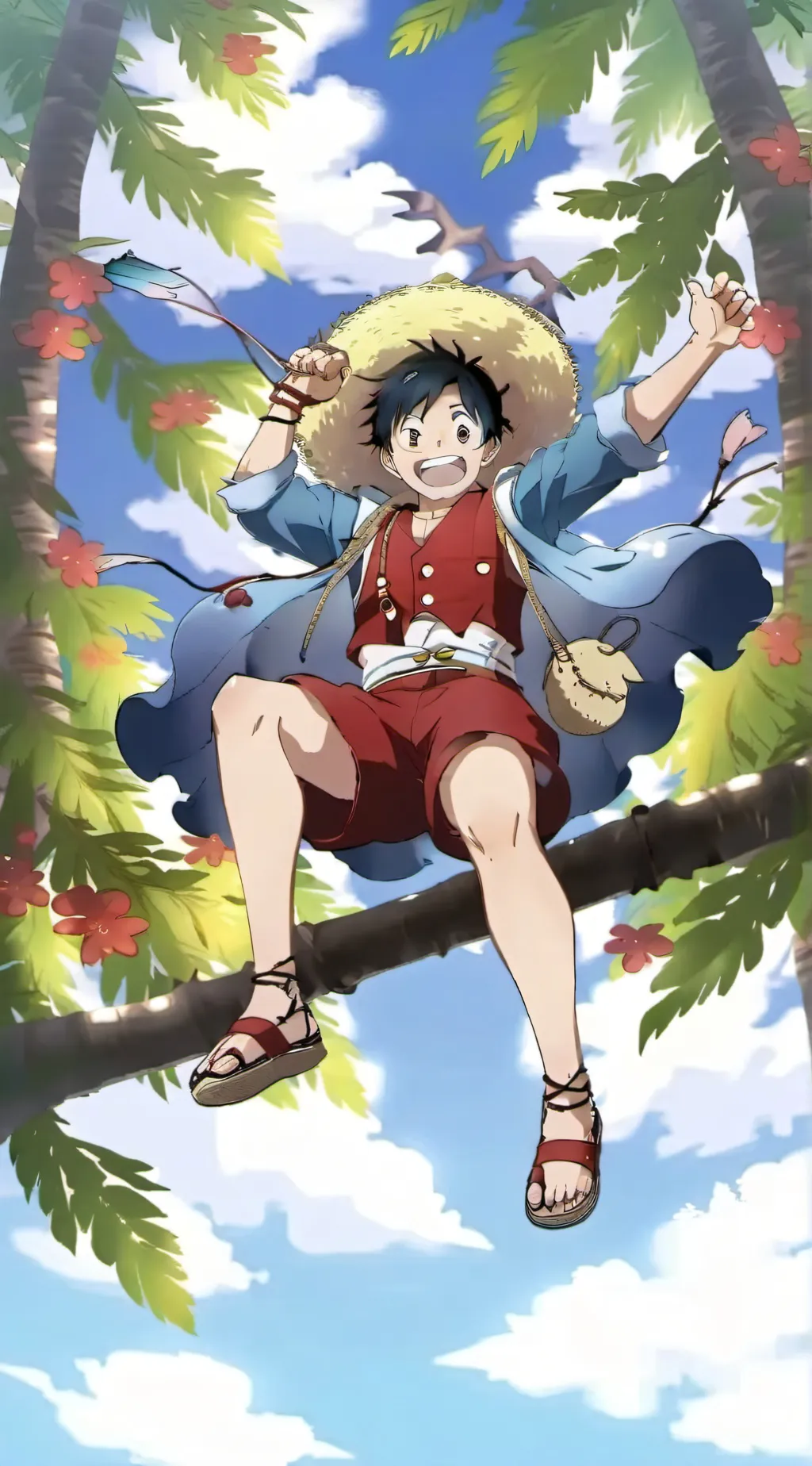 ai character: The straw hat pts background