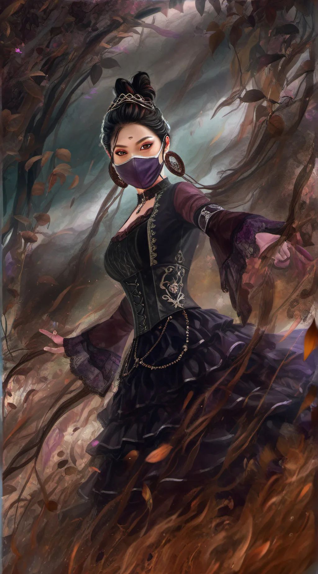 ai character: Mileena  background