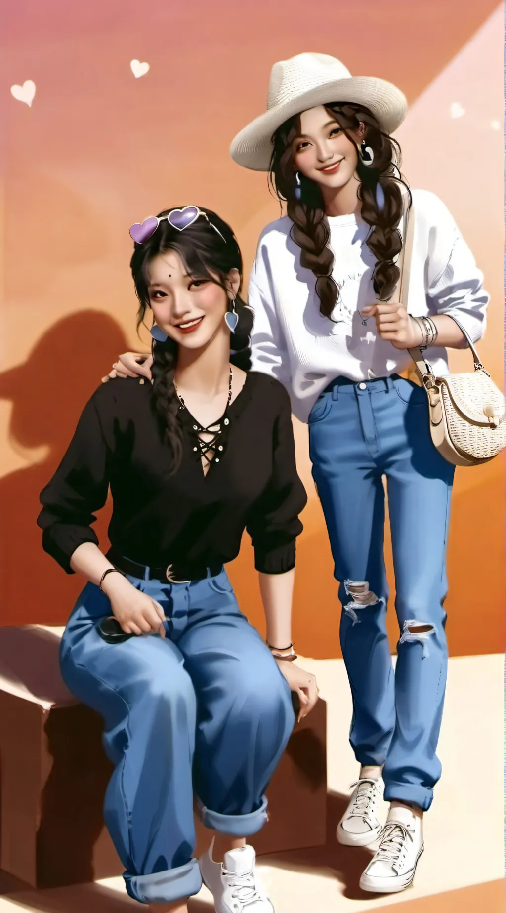 ai character: BINI MEMBERS background