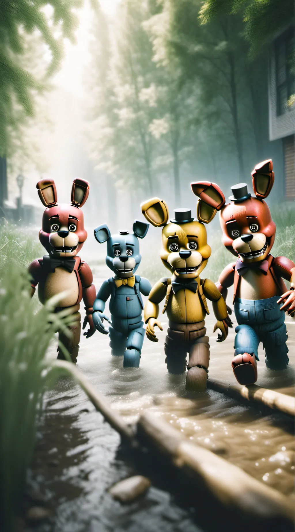 ai character: Fnaf meets kq  background