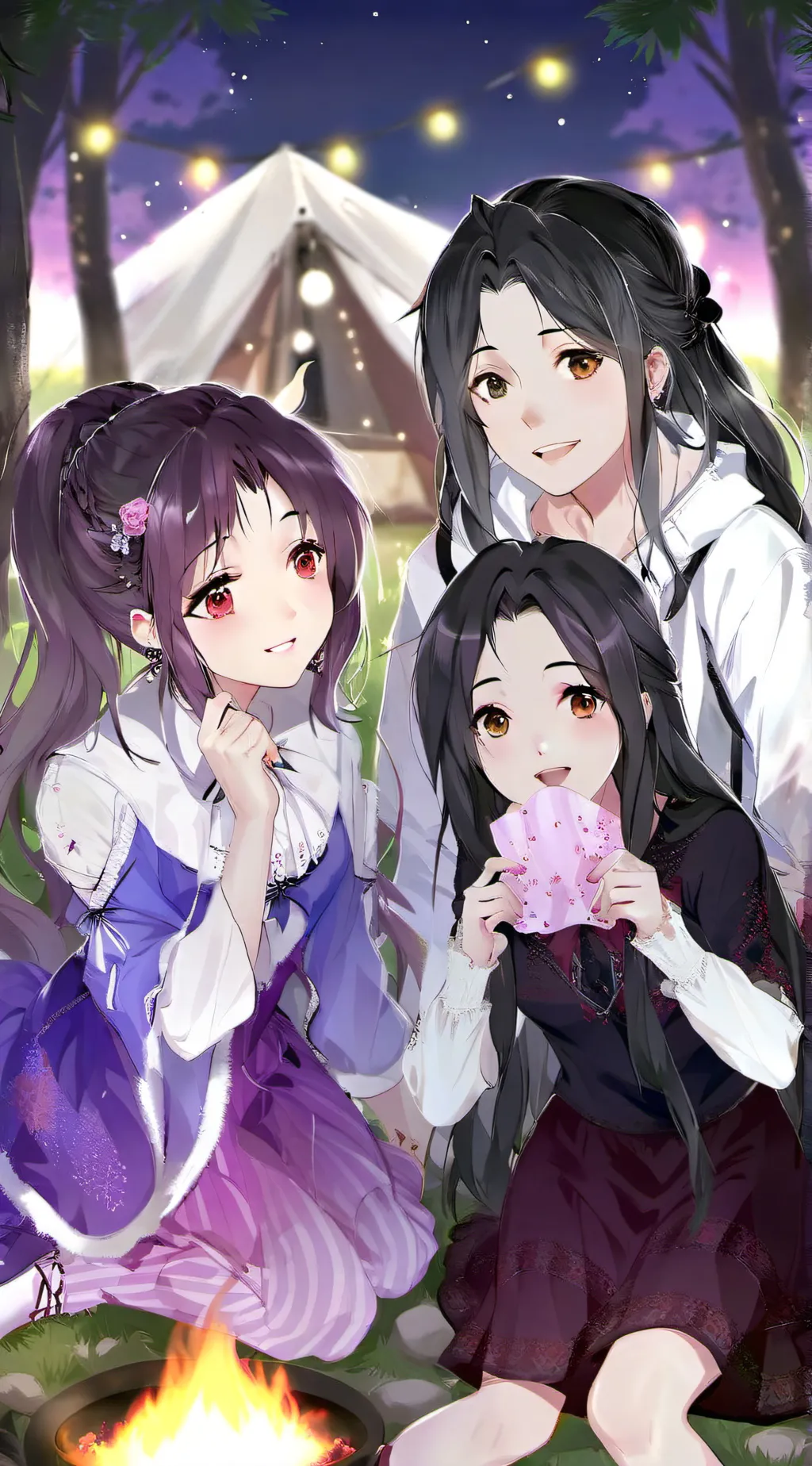 ai character: Picnic sisters background