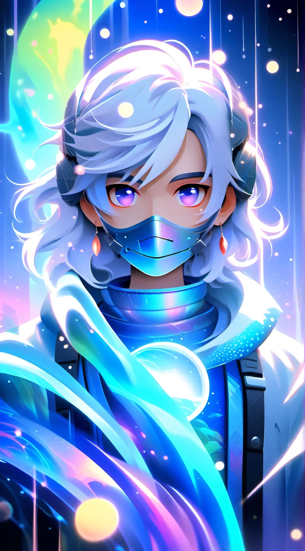 ai character: galaxic background