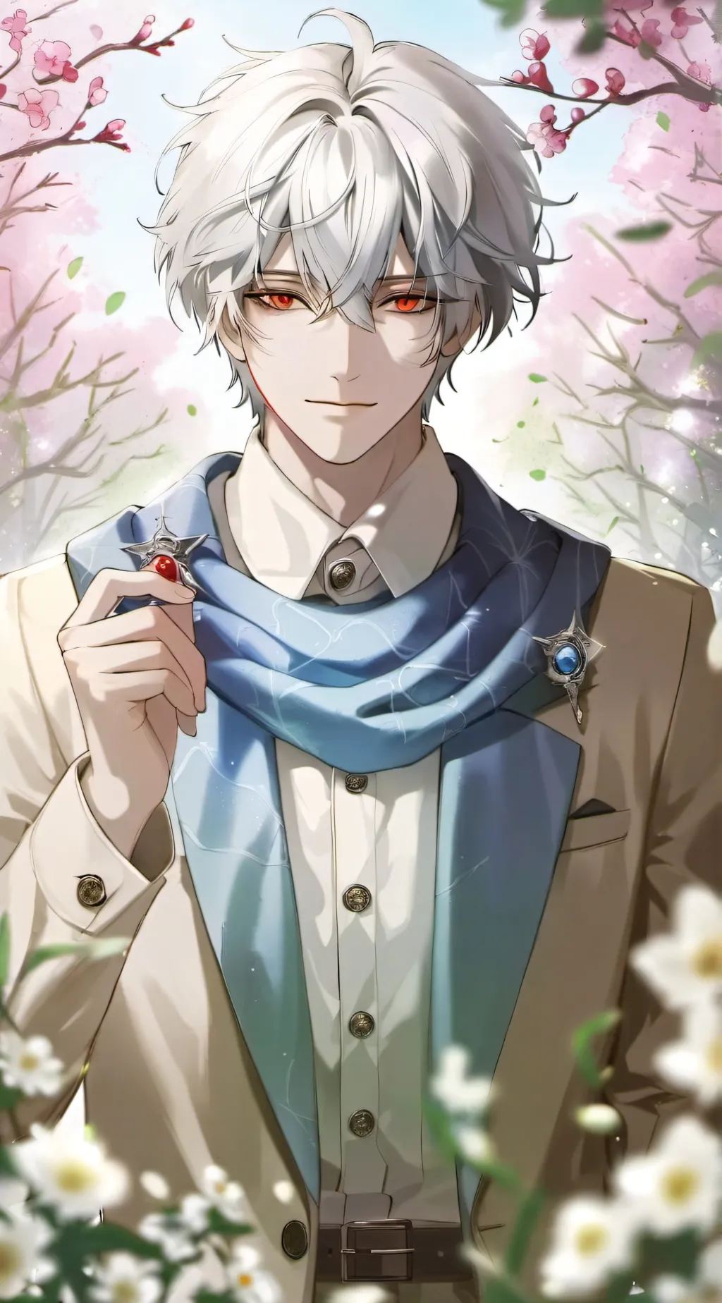 ai character: Asher x sick y/n  background