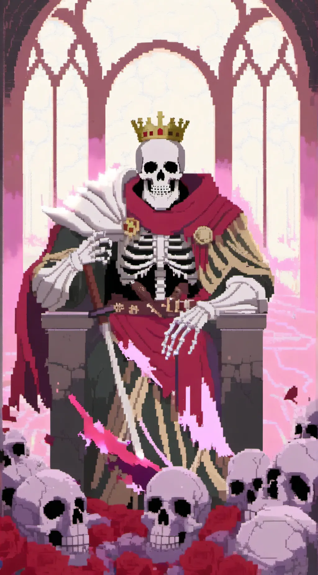 ai character: Skele!💀👑 background