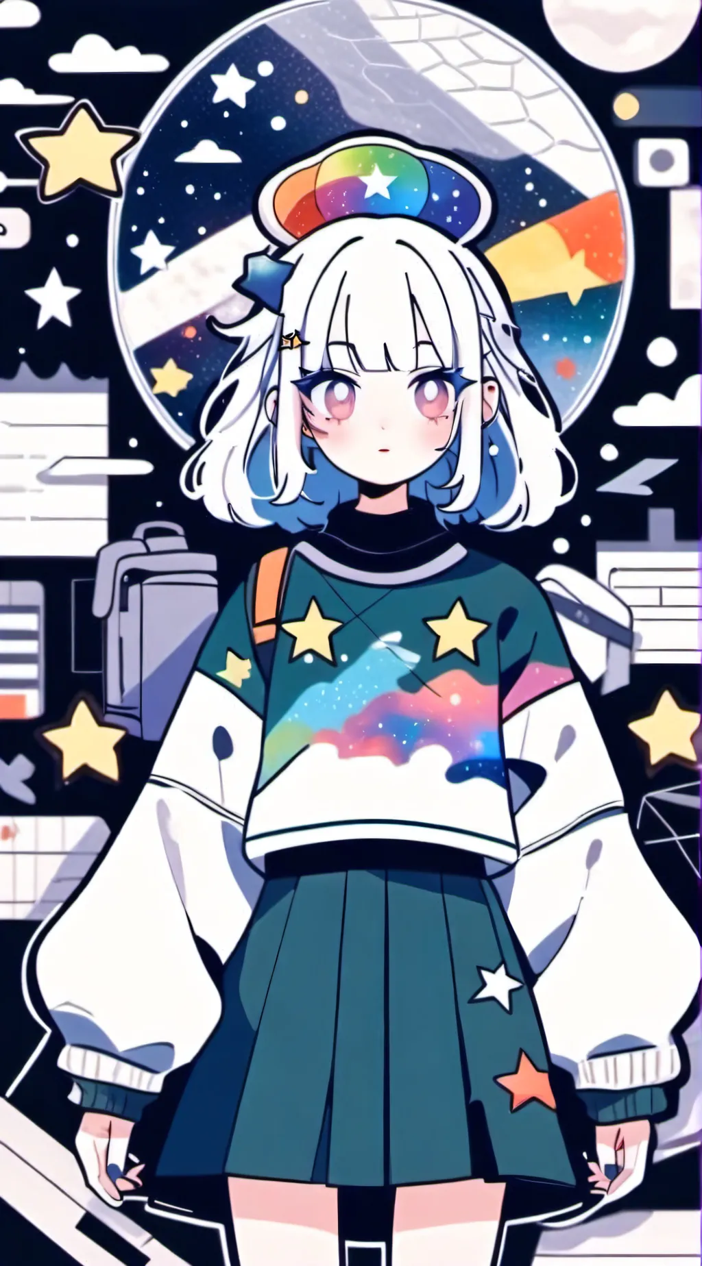 ai character: Galaxy background