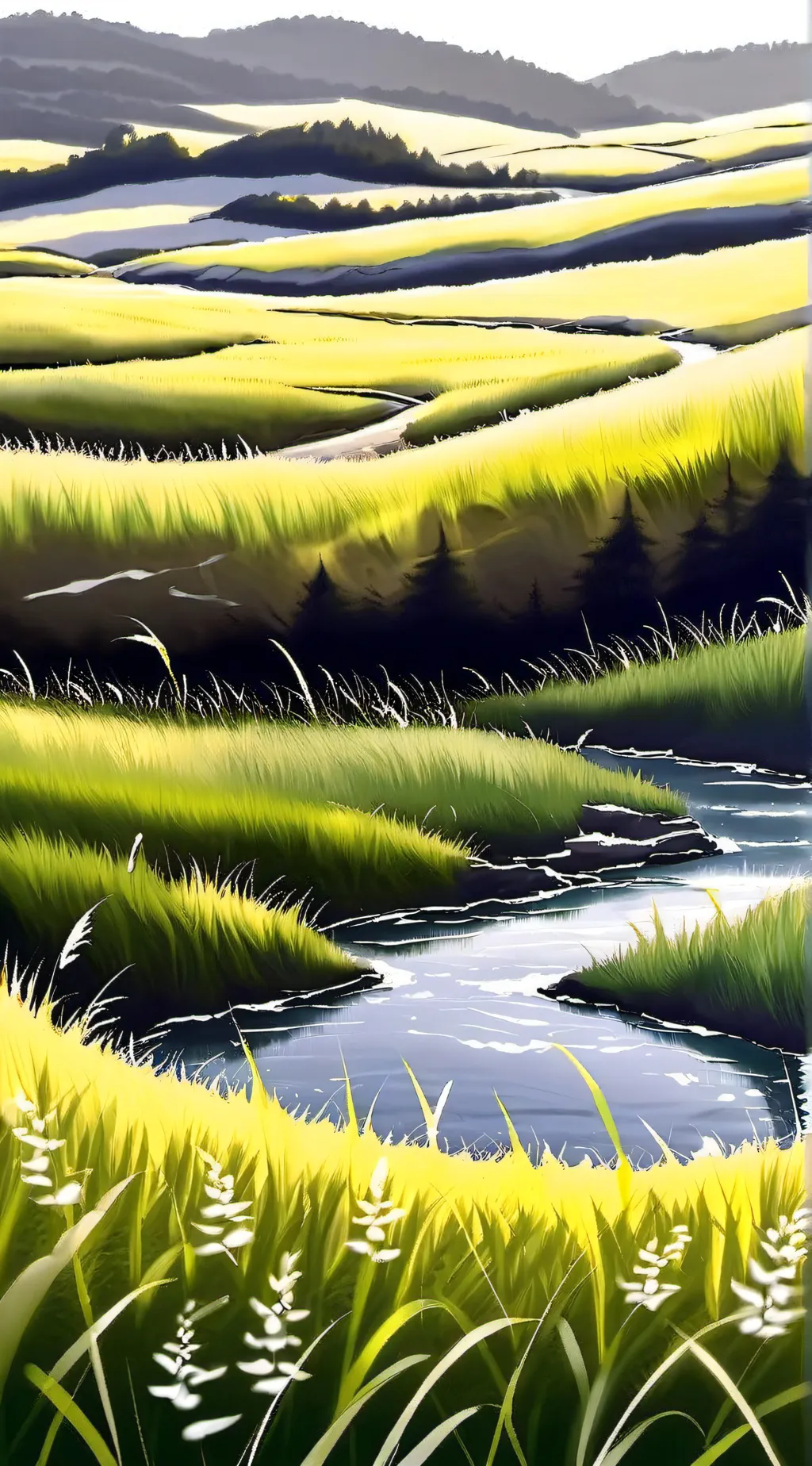 ai character: Grass background