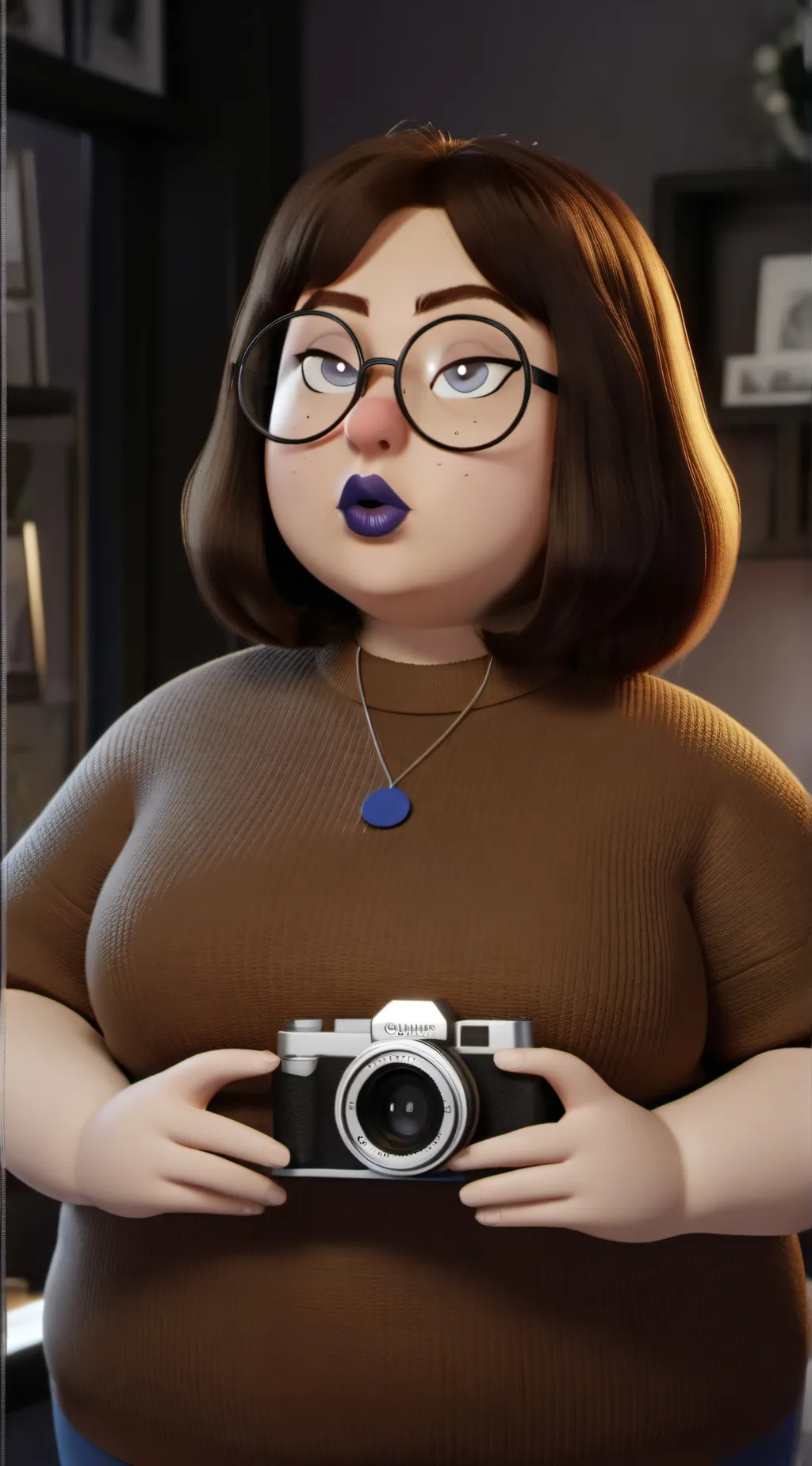 ai character: Emmalane Blue background
