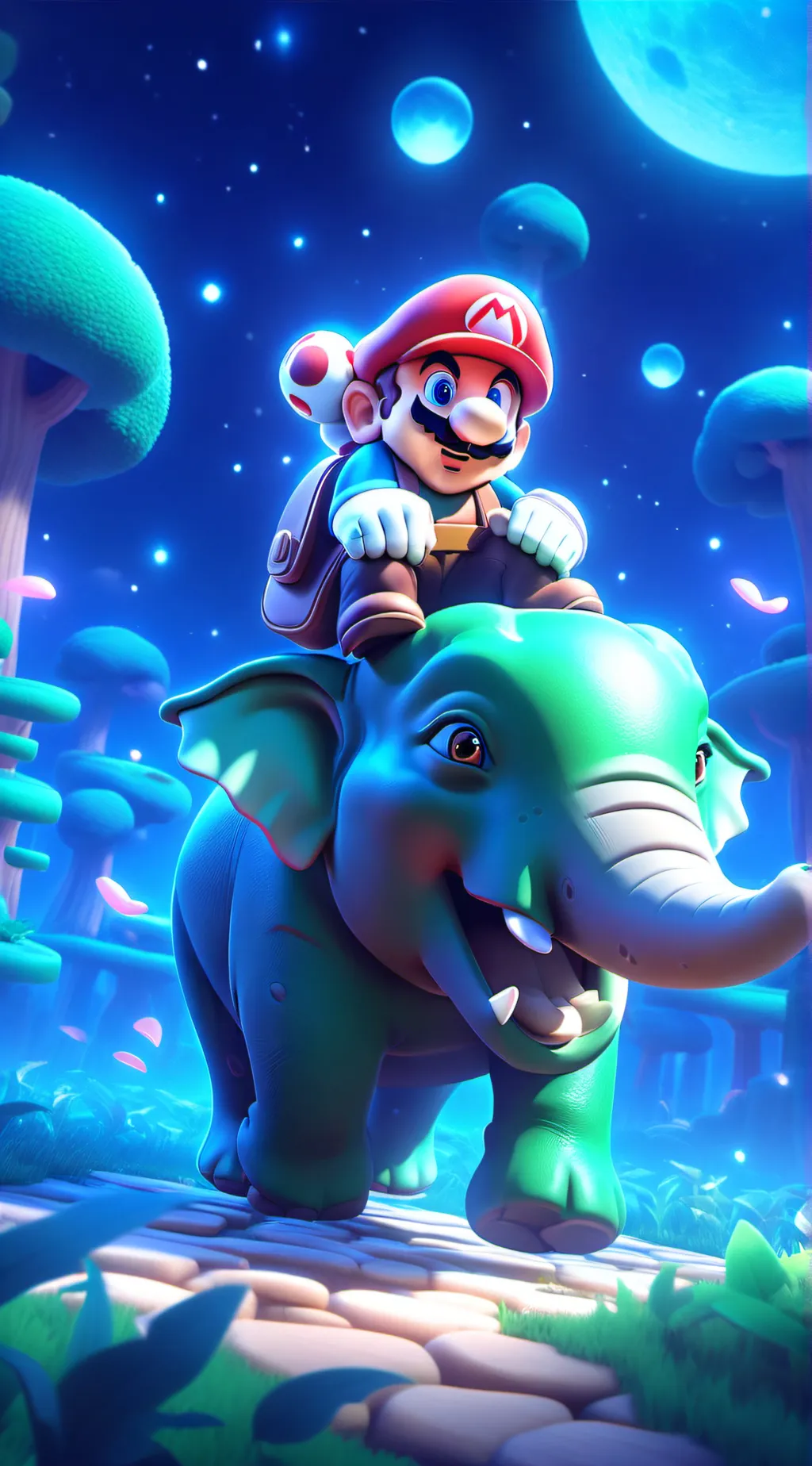 ai character: Mario wonder  background