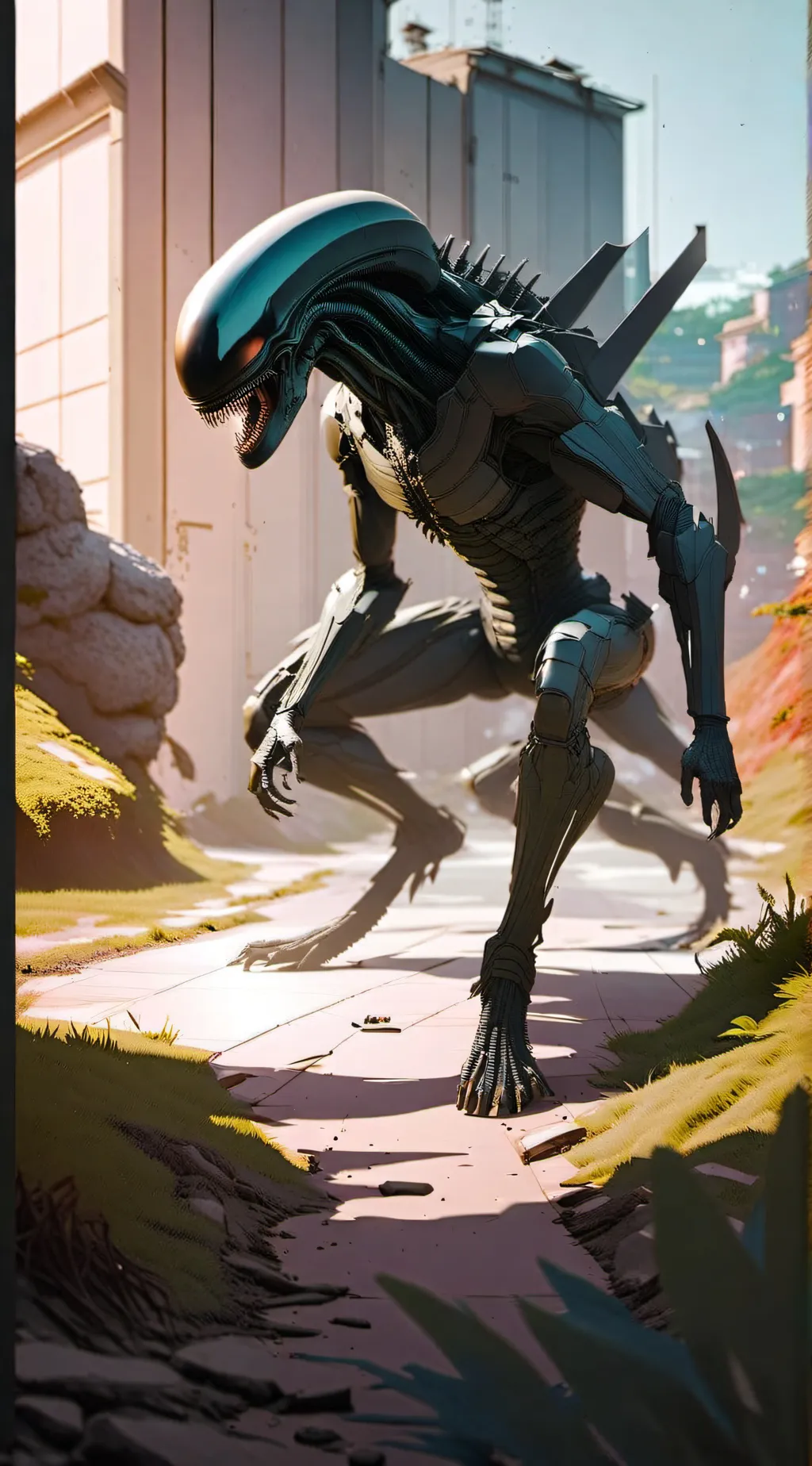 ai character: Xenomorgh creation background