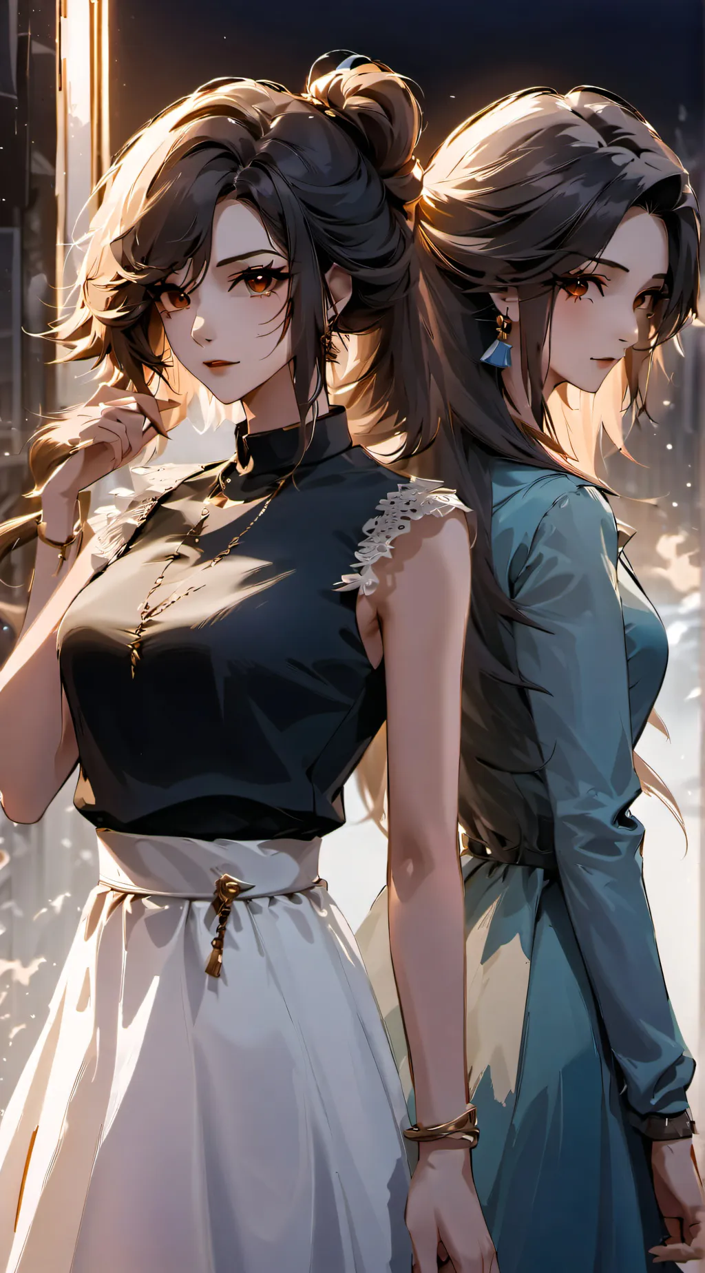 ai character: Ellie and Serena background
