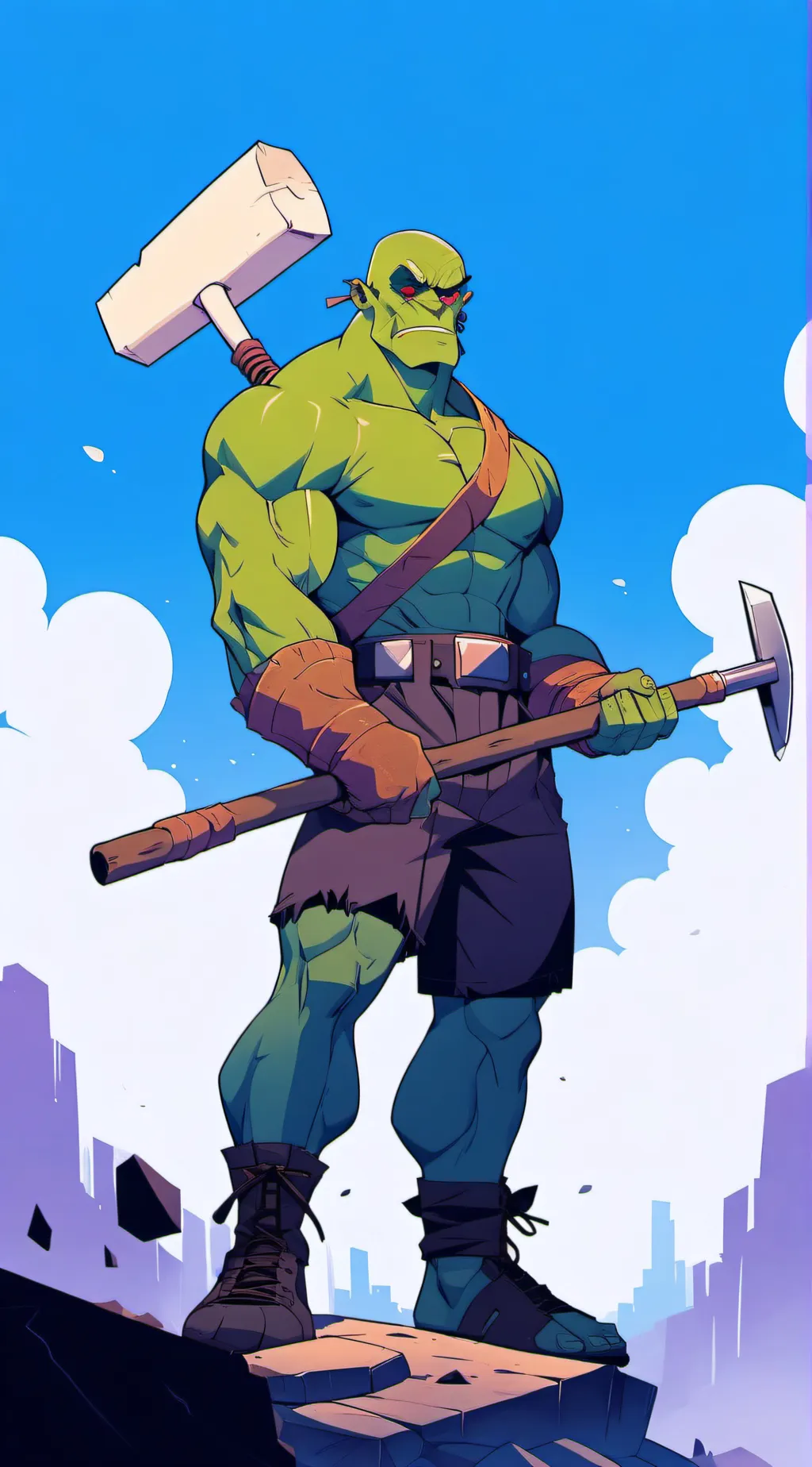 ai character: Strong background