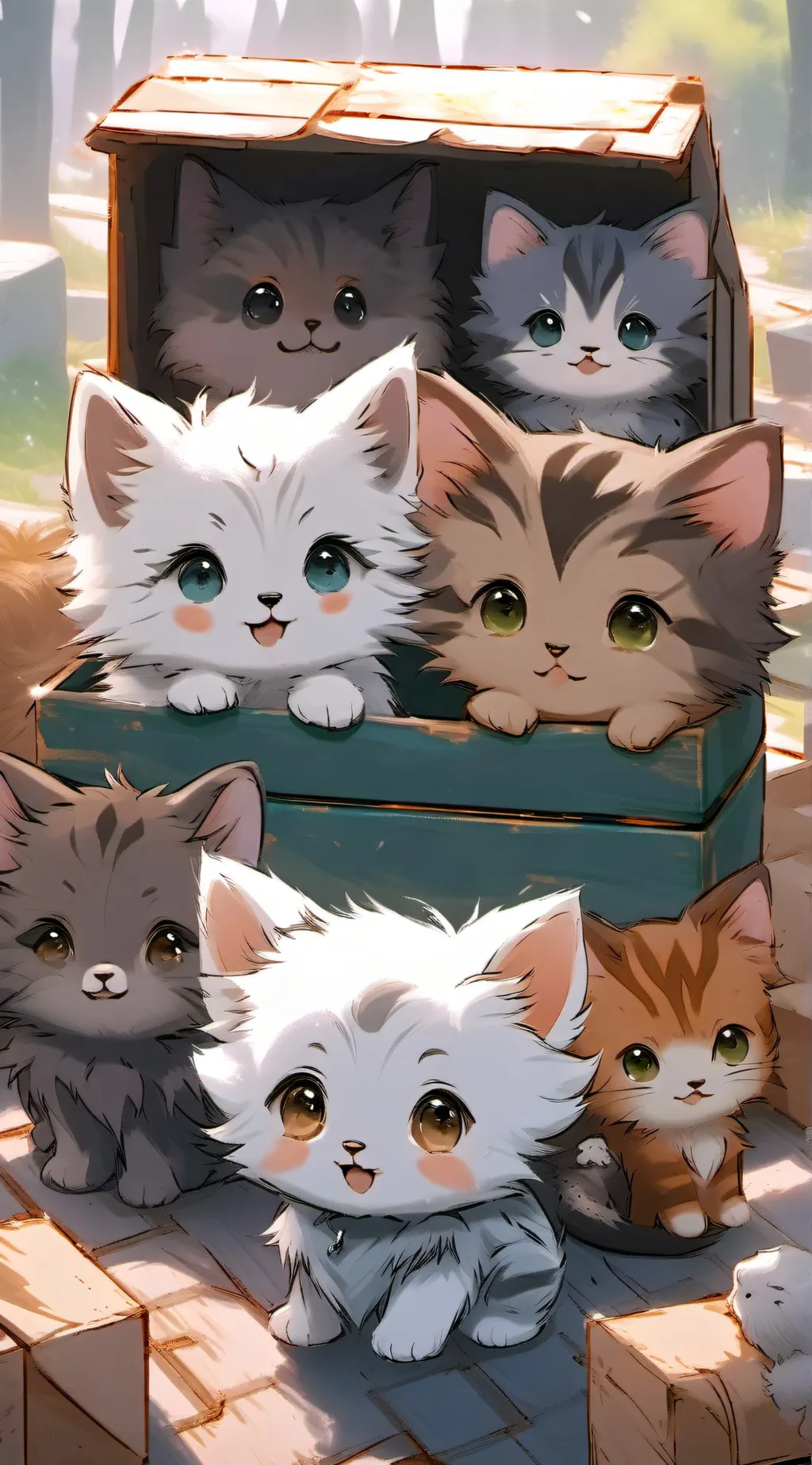 ai character: kittiens background