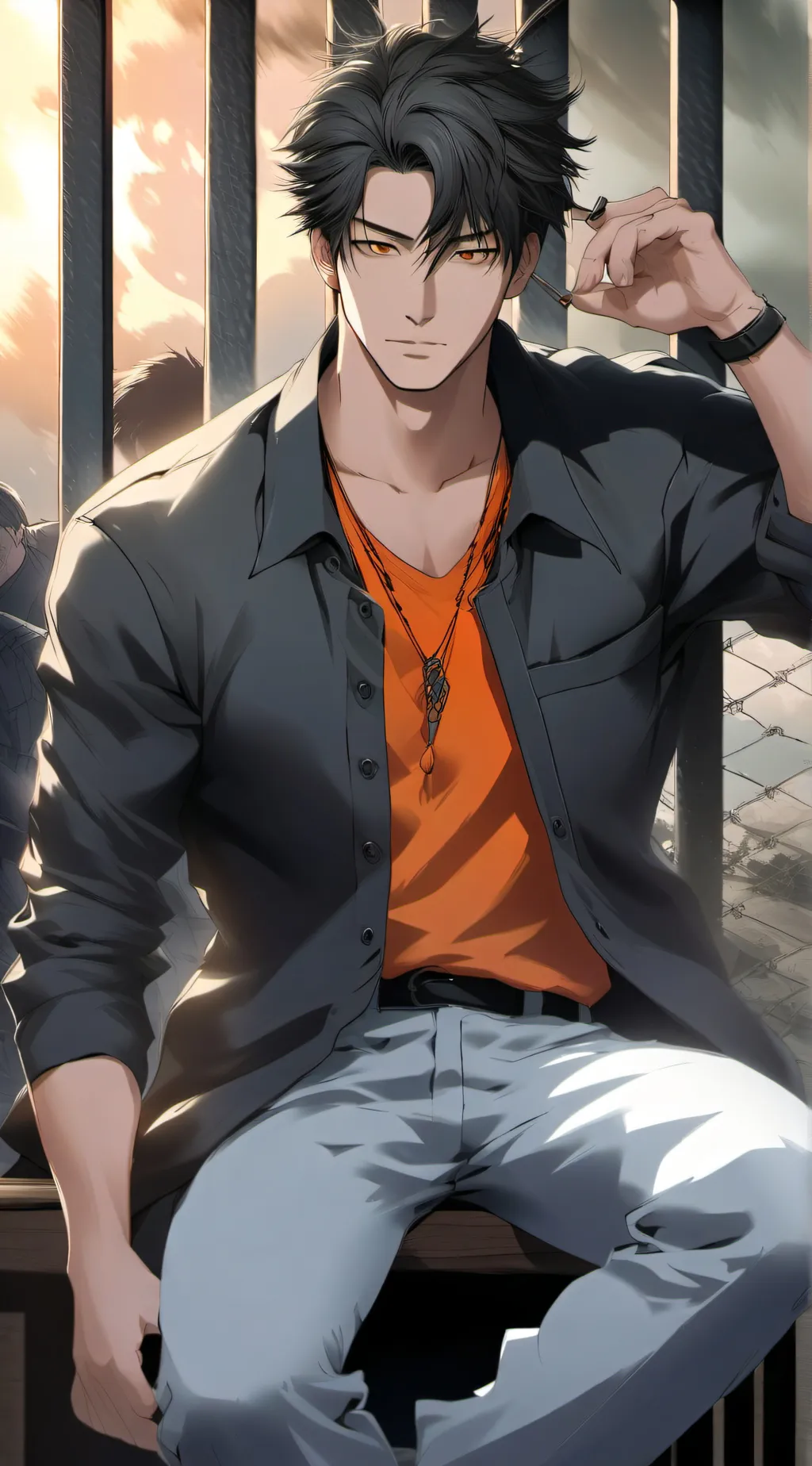 ai character: £~◇Ren-~¥ background