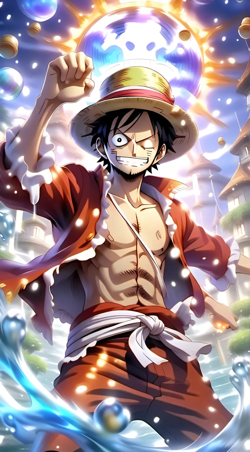ai character: Monkey.D.Luffy background