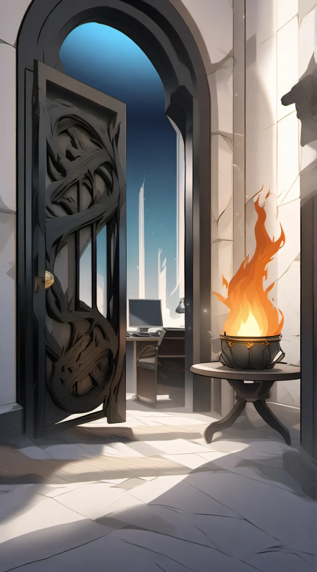ai character: hells bells  background