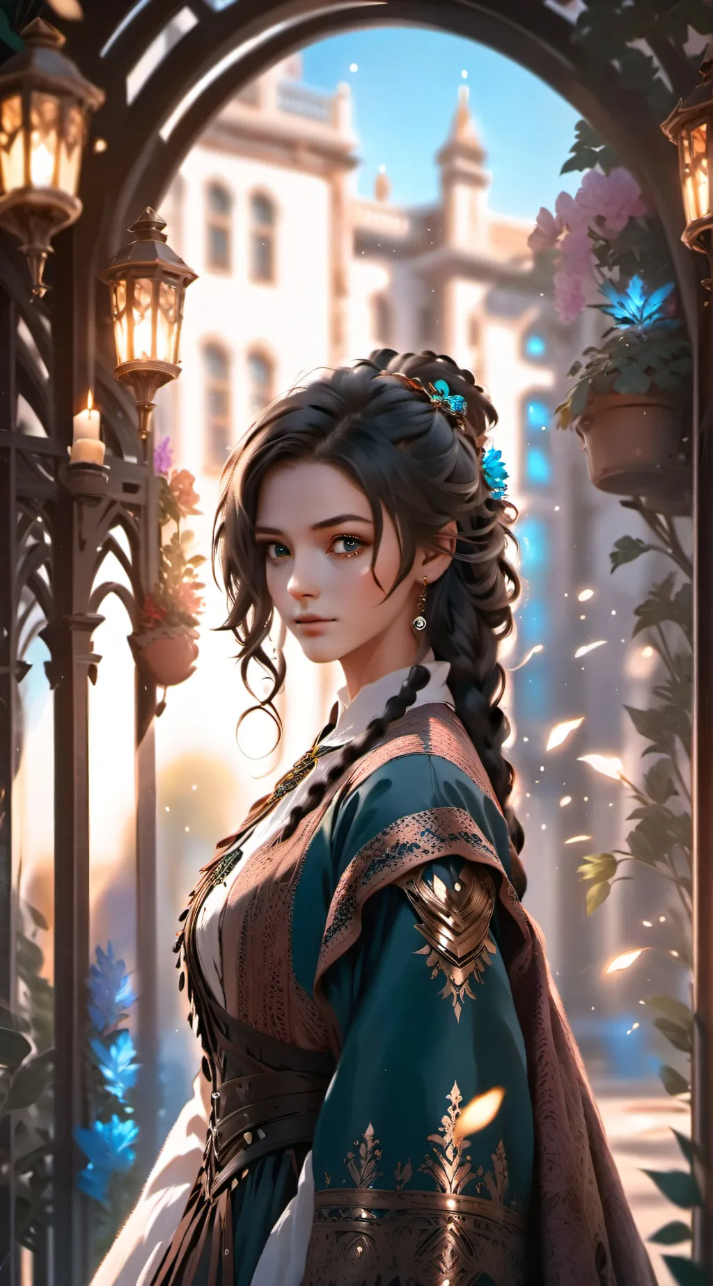 ai character: Autumn background