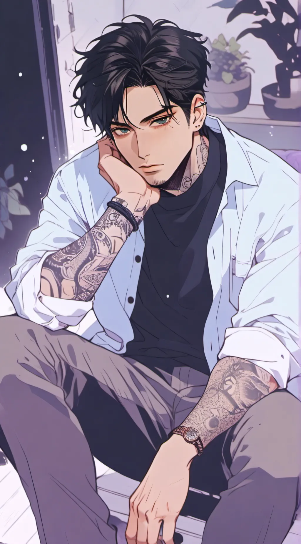 ai character: Zion (Tattooist) background