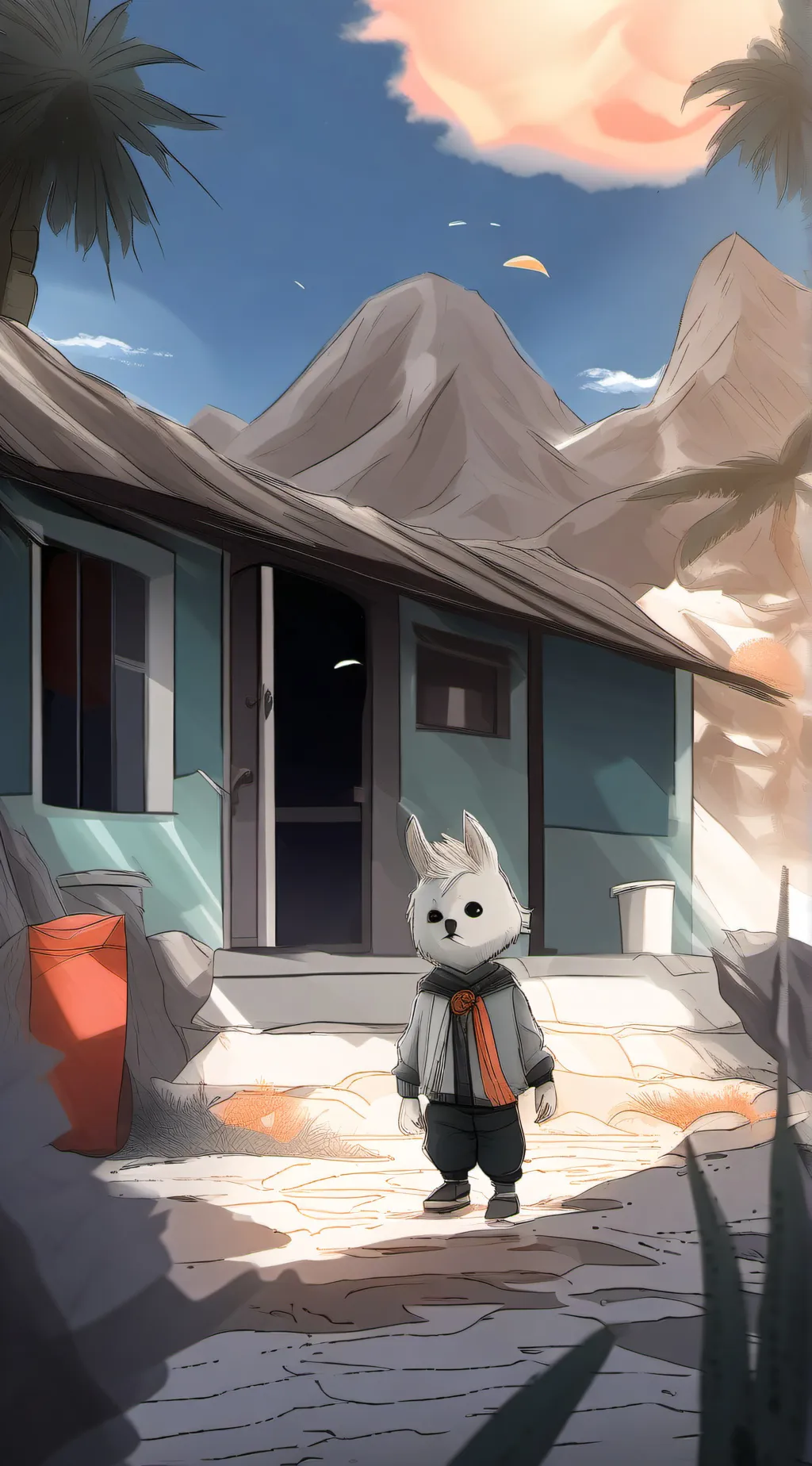 ai character: Huh background