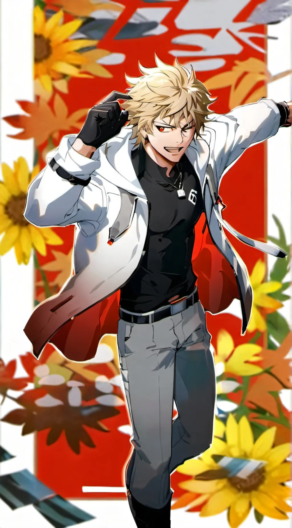 ai character: MHA Birthday party background