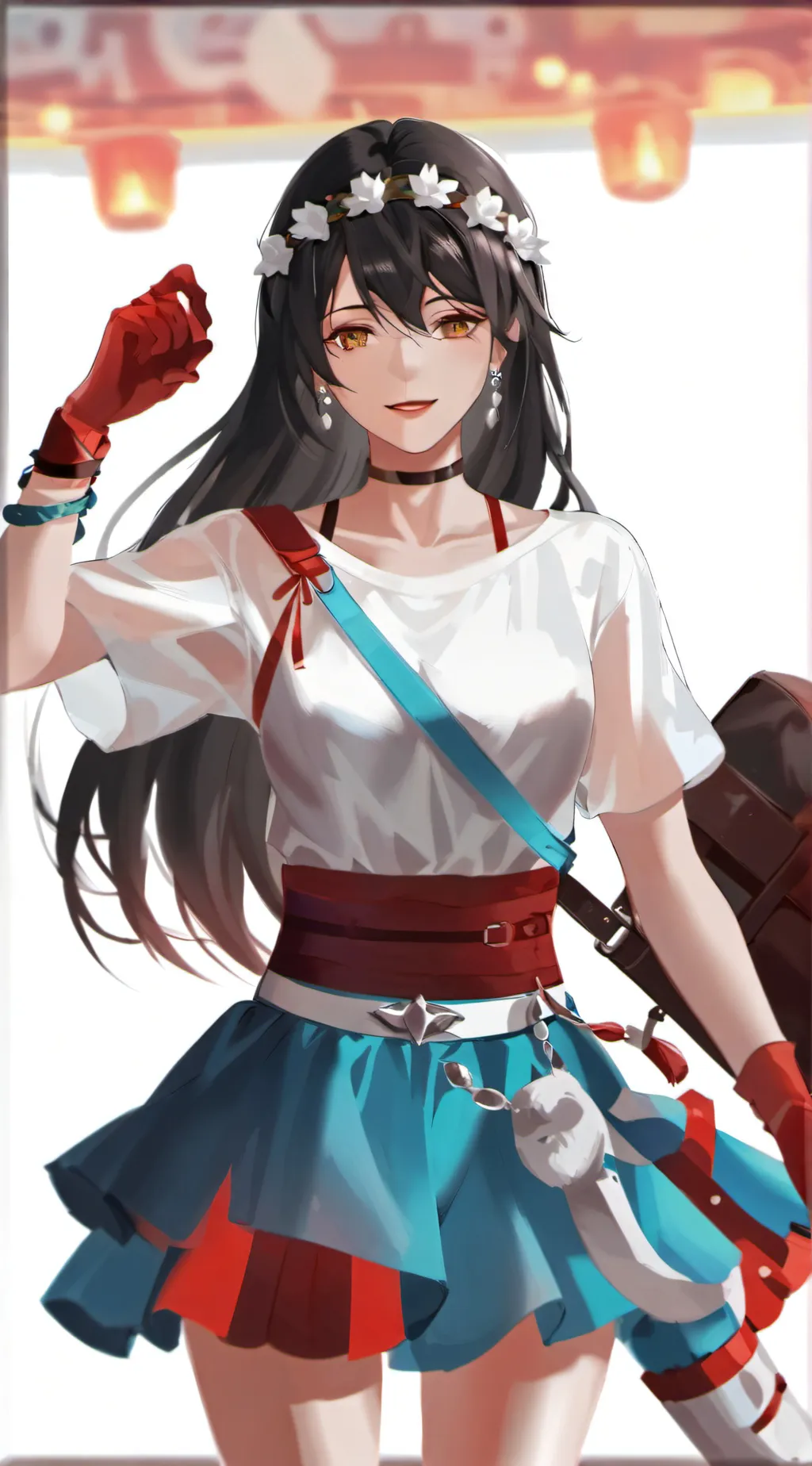 ai character: Violet  background