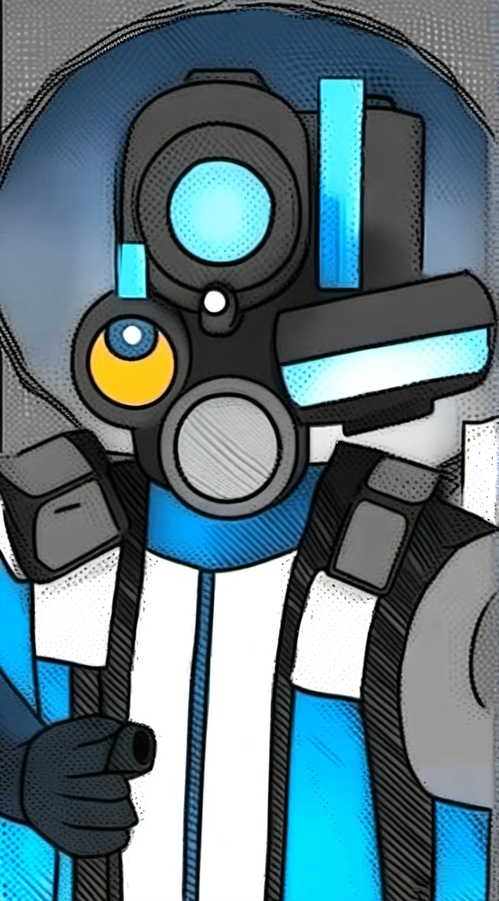ai character: Titan cameraman  background