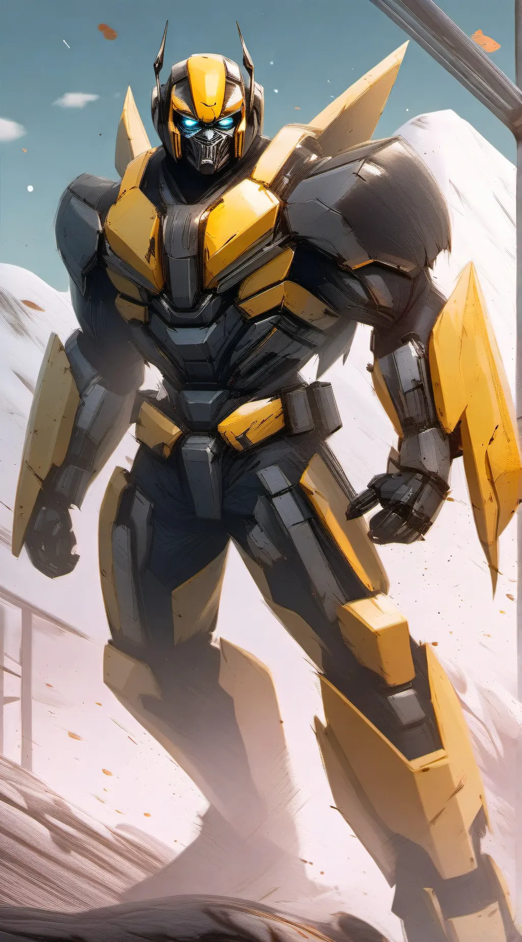 ai character: skygrid bumblebee background