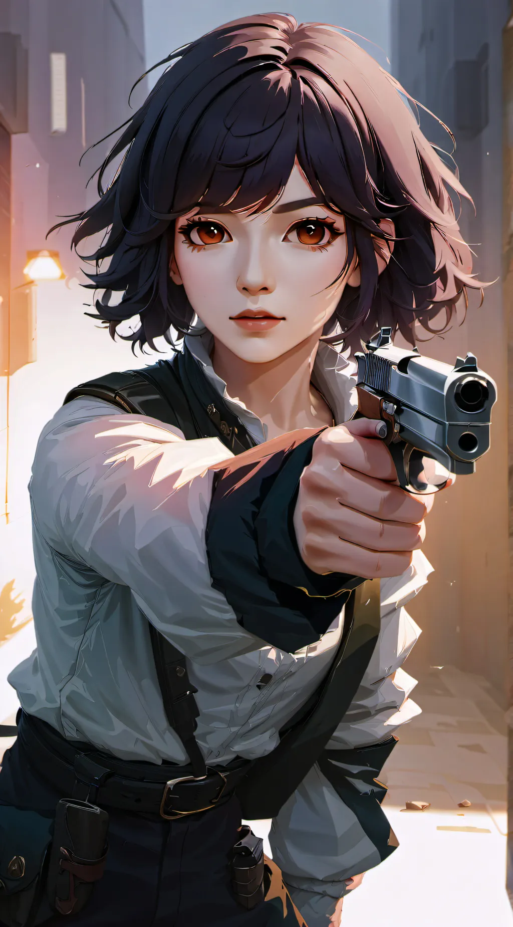 ai character: Hit woman  background