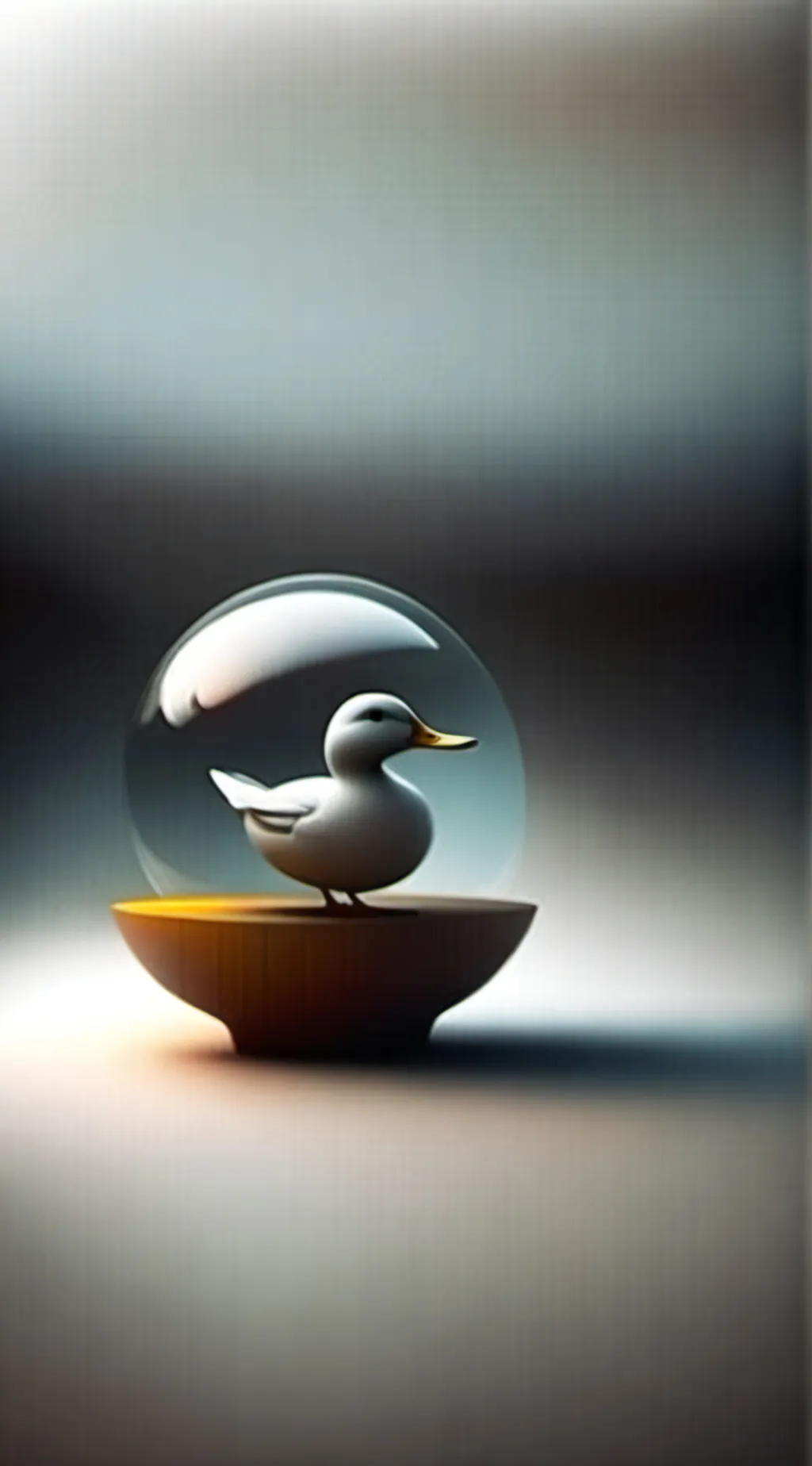 ai character: Duck sphere background