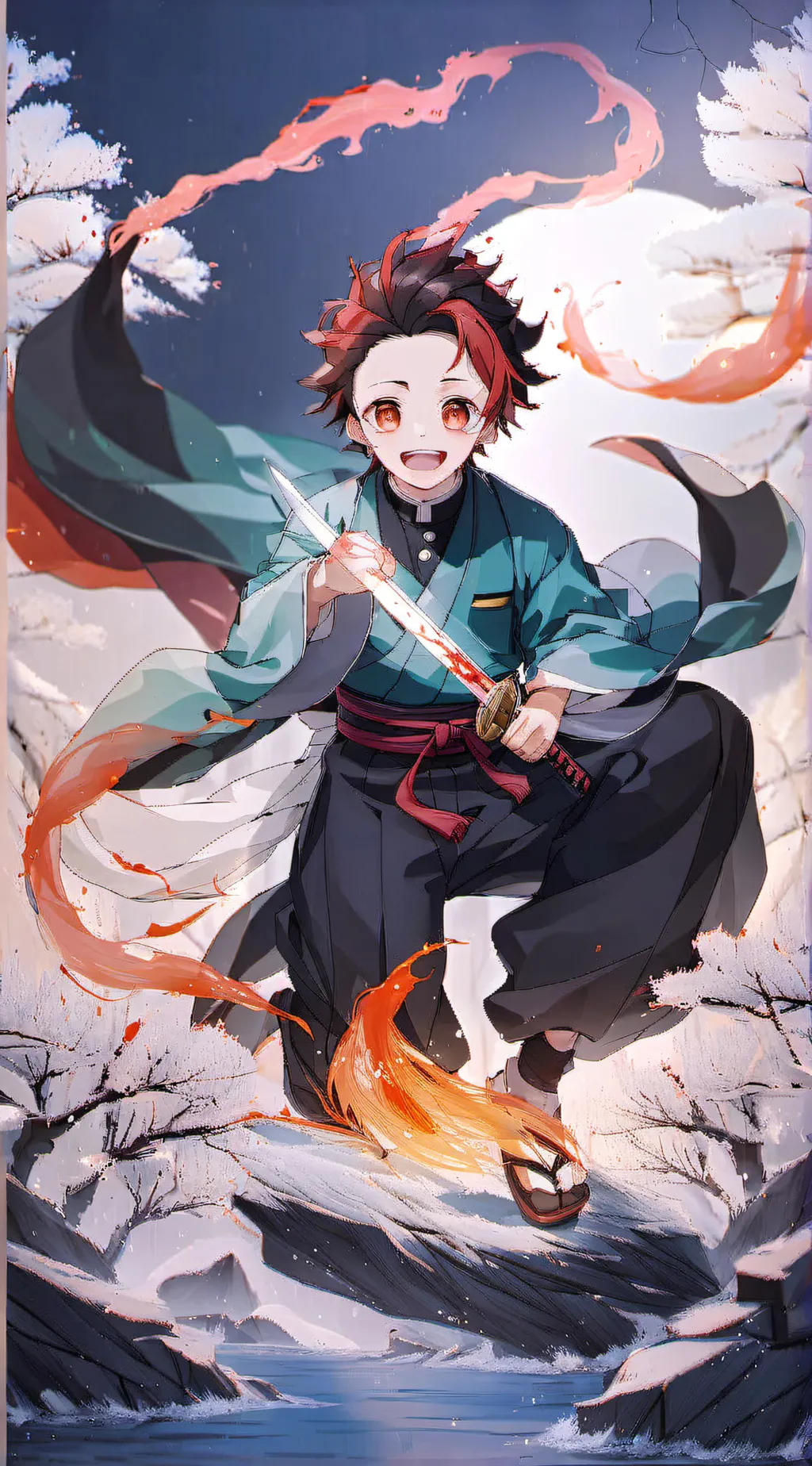 ai character: Tanjiro background