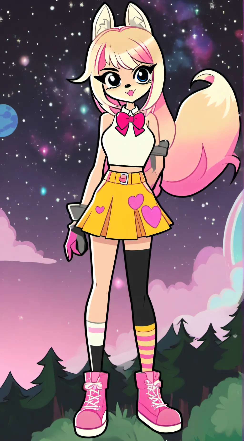ai character: dawn  background