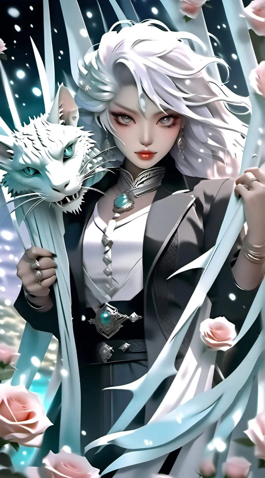 ai character: sad kitty background