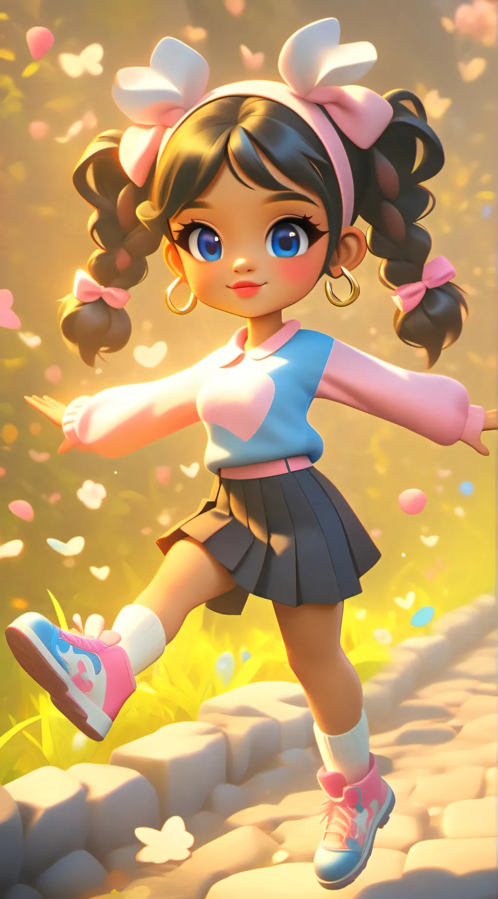 ai character: Naya - Crystal  background