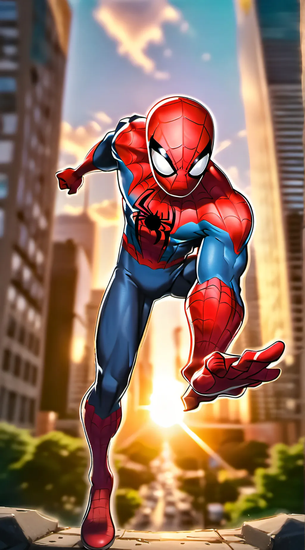 ai character: spidey background