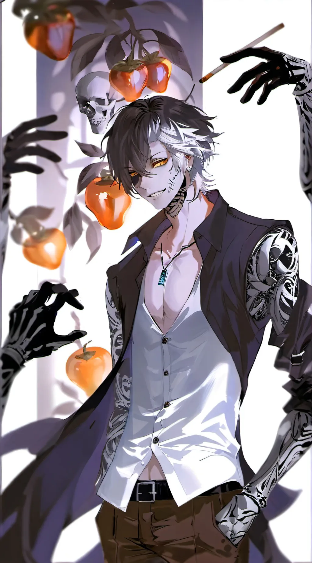 ai character: dark background