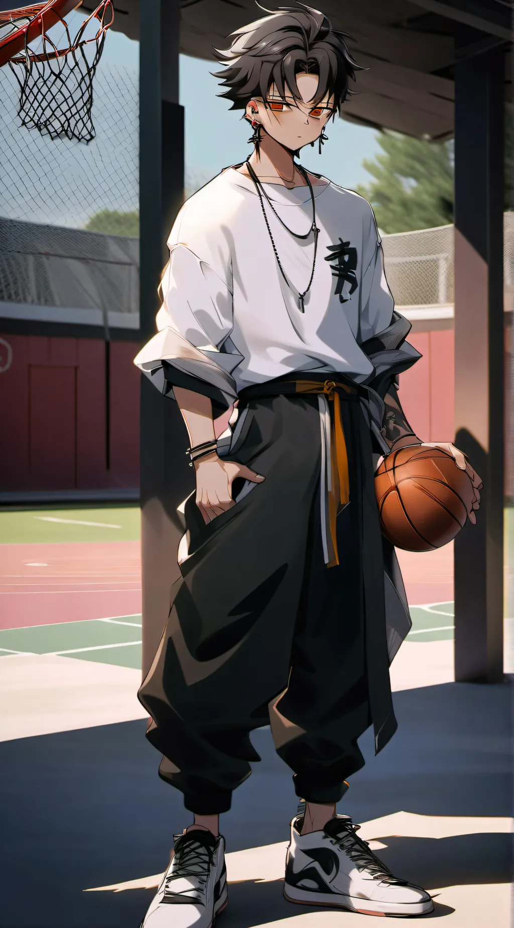 ai character: Ethan haruko  background