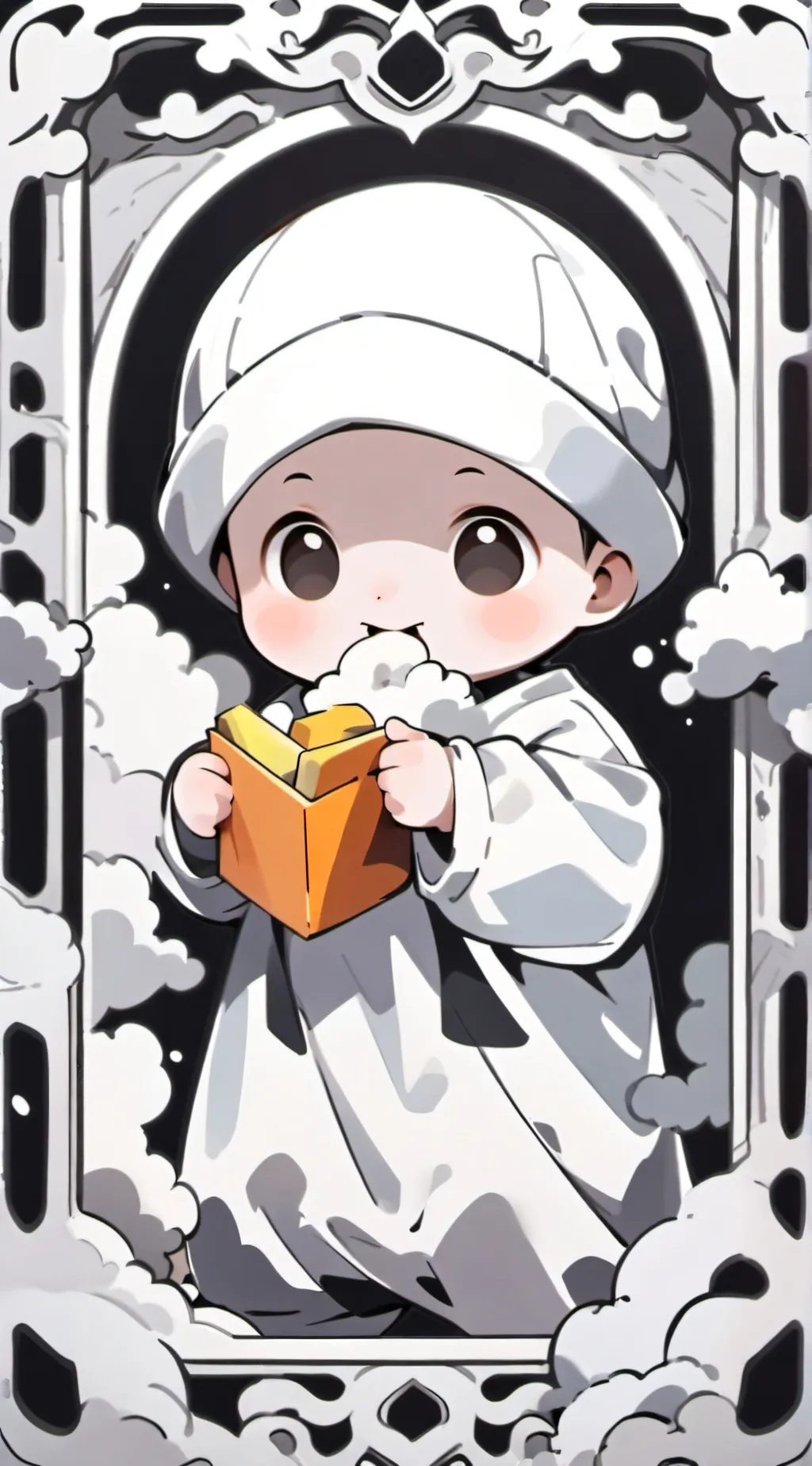 ai character: a cute little guy background